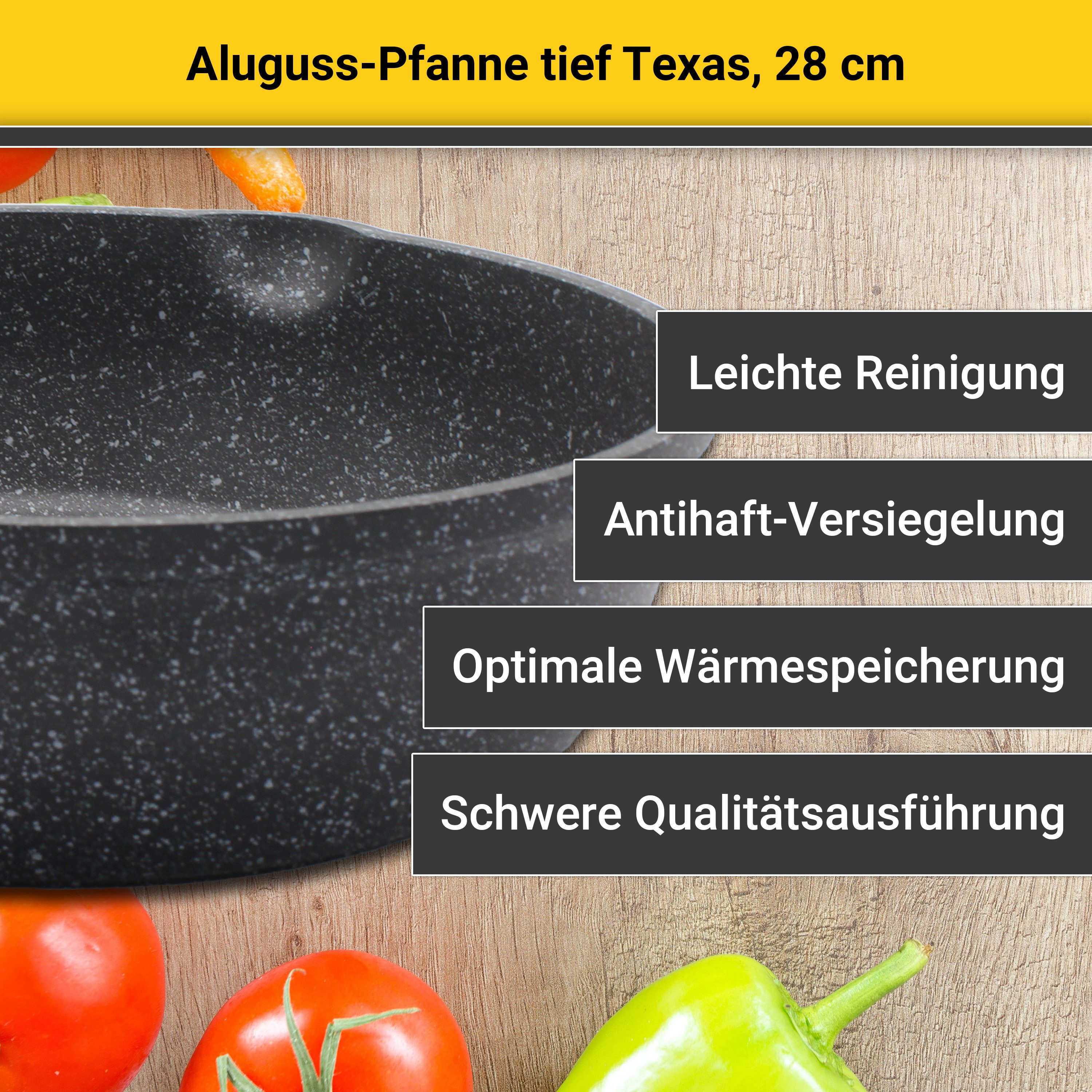 Krüger Koekenpan Gietaluminium koekenpan diep Texas, 28 cm (1-delig)