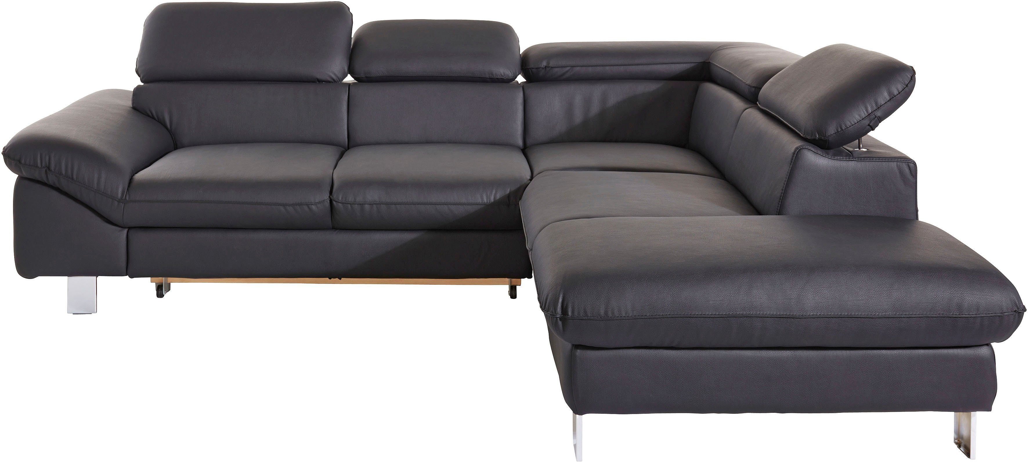 COTTA Zithoek Driver L-vorm Set bestaande uit: hoekbank met hoofdverstelling & hocker (set)