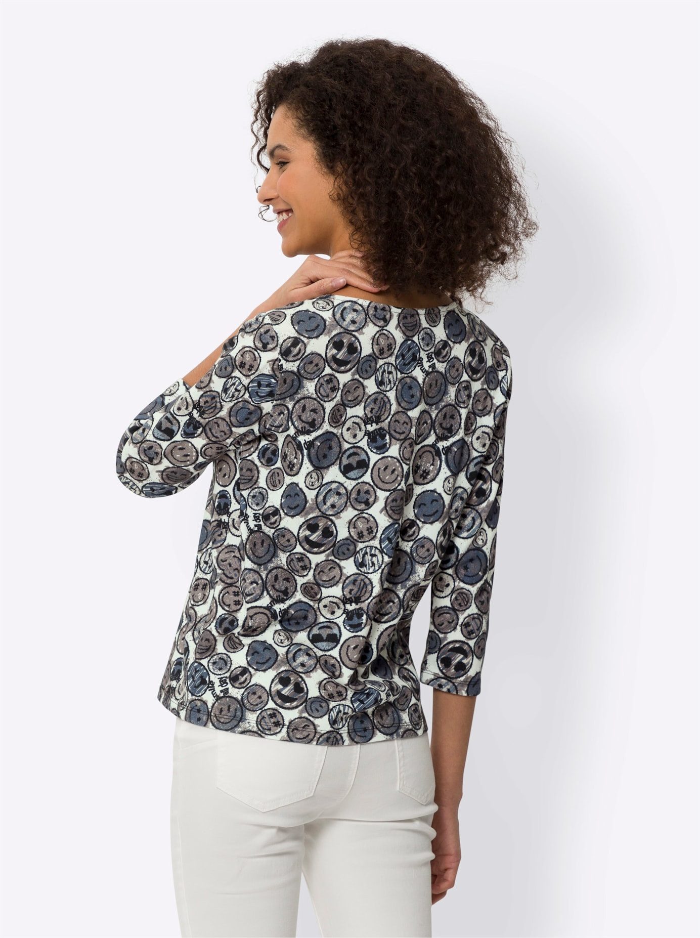 heine Shirt met ronde hals Gedessineerd shirt (1-delig)