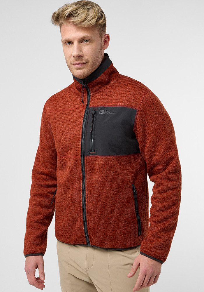 Jack Wolfskin Fleecejack KAMINFEUER JKT M heren jassen maat S (48) rood