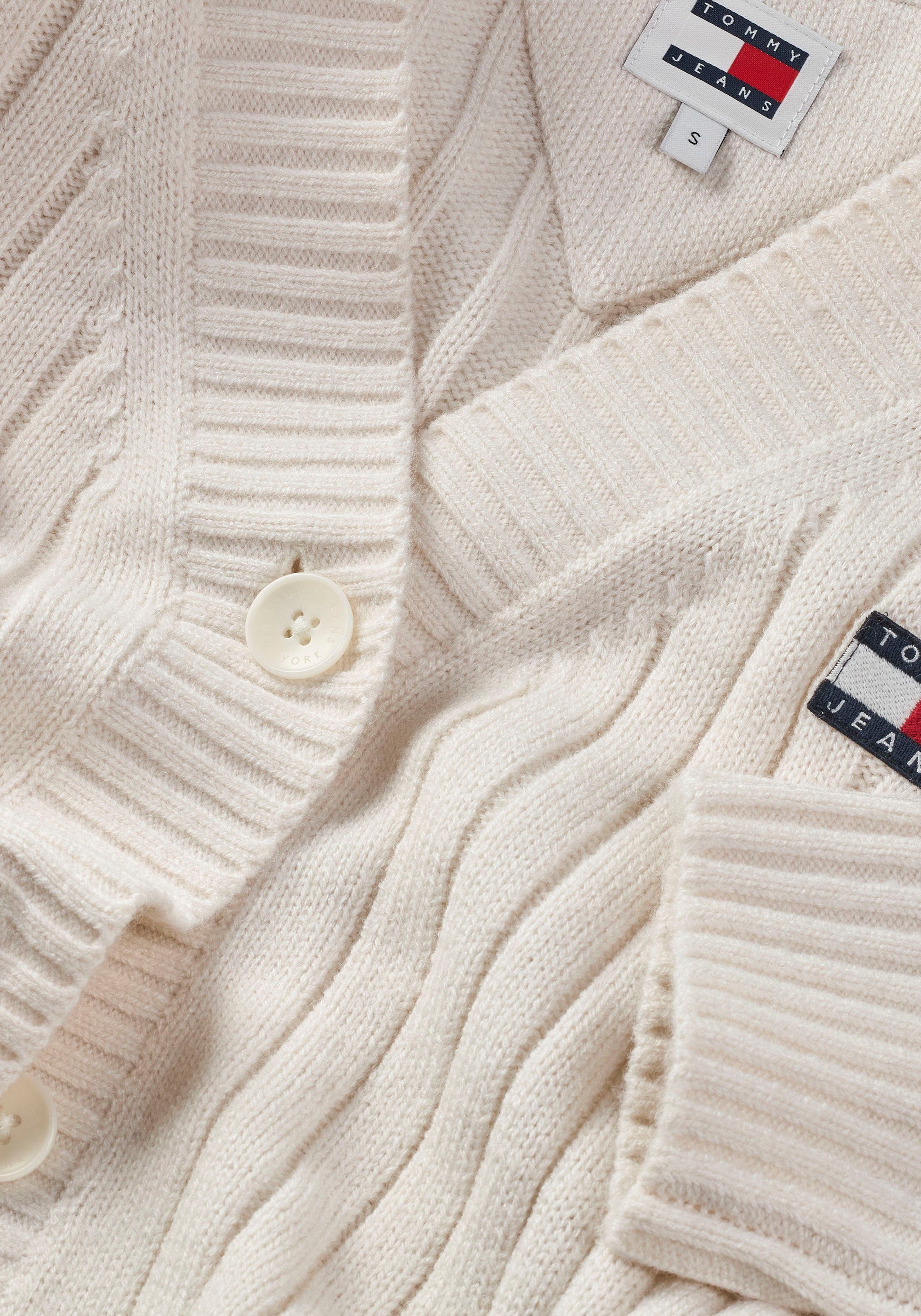 TOMMY JEANS Vest TJW BADGE V-NECK CARDIGAN EXT