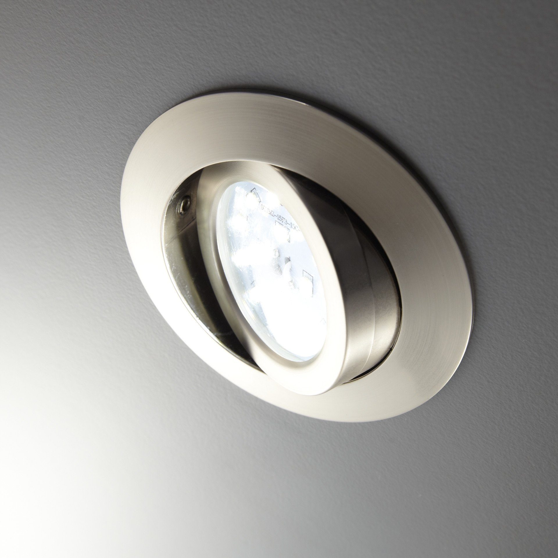 B.K.Licht Ledinbouwlamp 6-delige set inbouwspots, draaibare plafondspots, platte spots