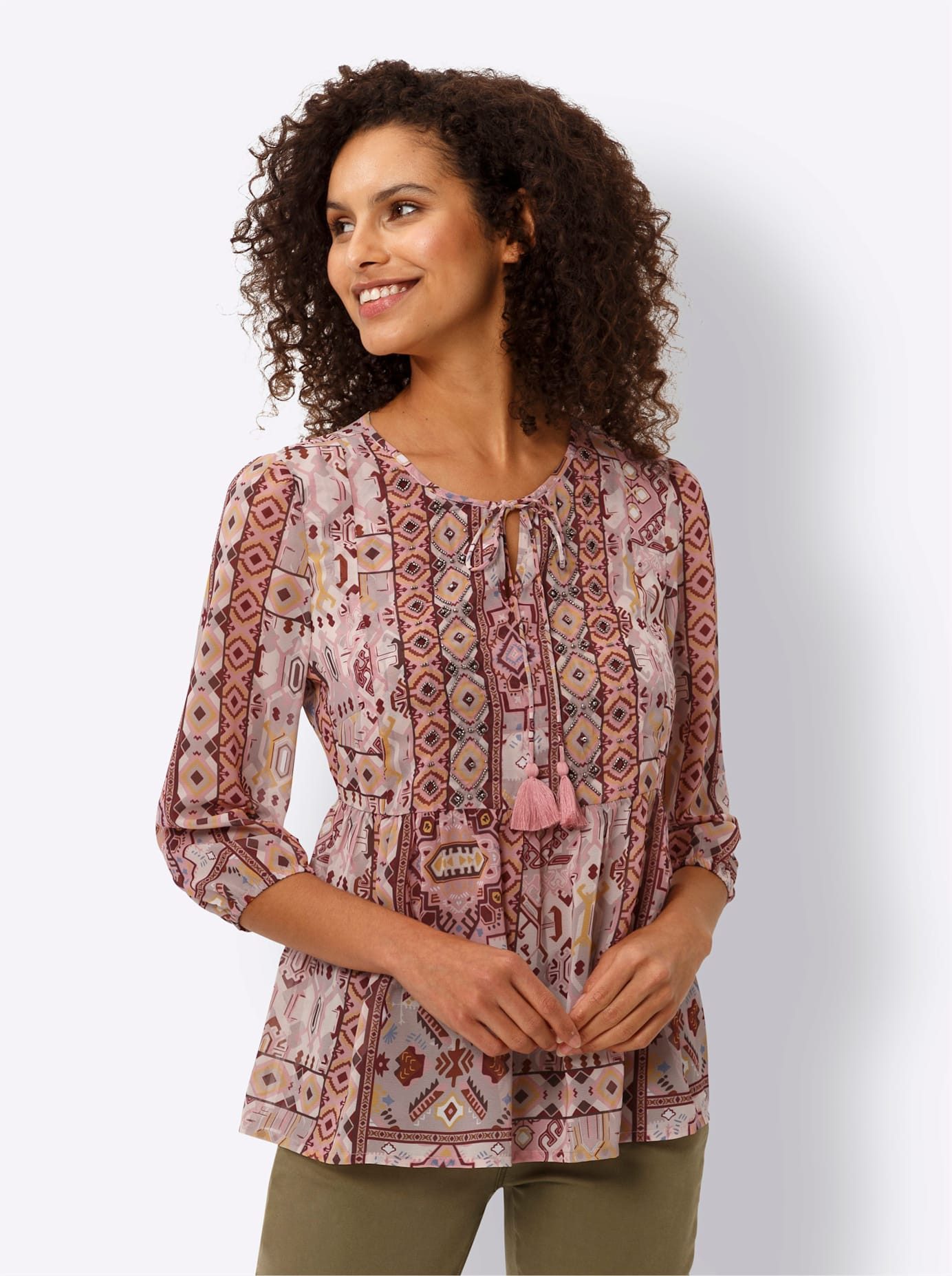 heine Gedessineerde blouse
