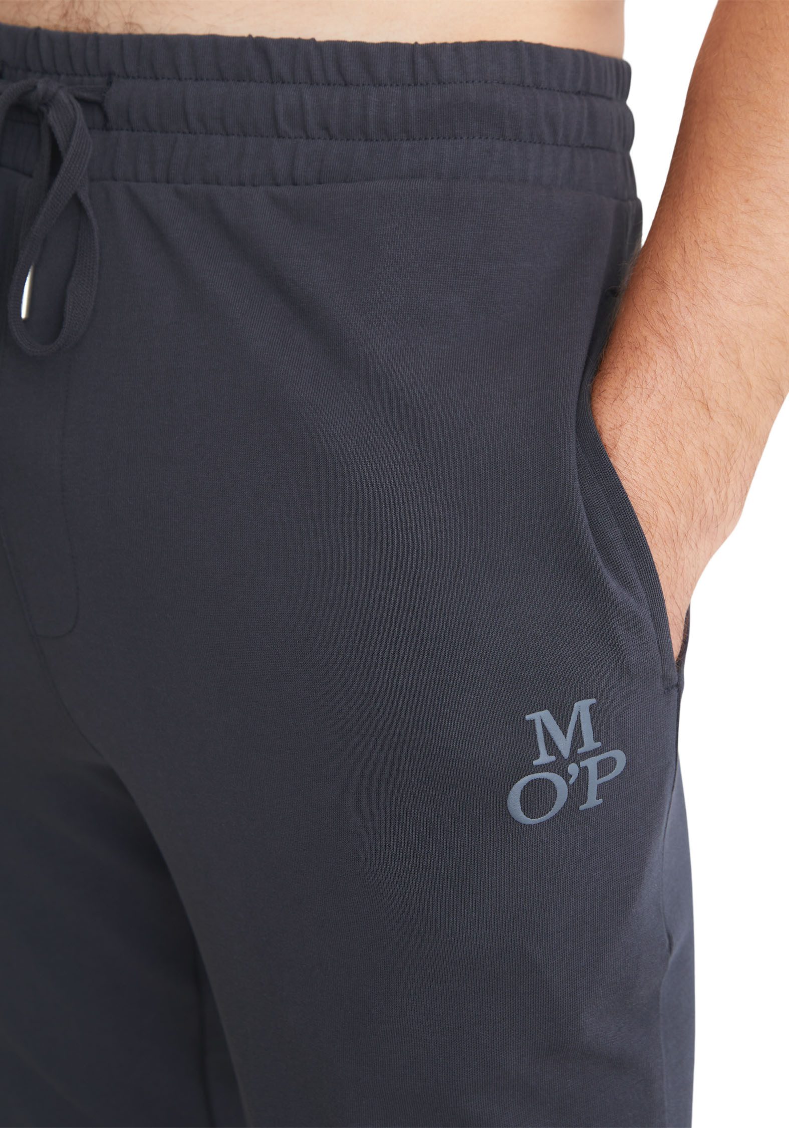 Marc O'Polo Pyjamabroek Heavy-jersey met stijlvolle logoprint
