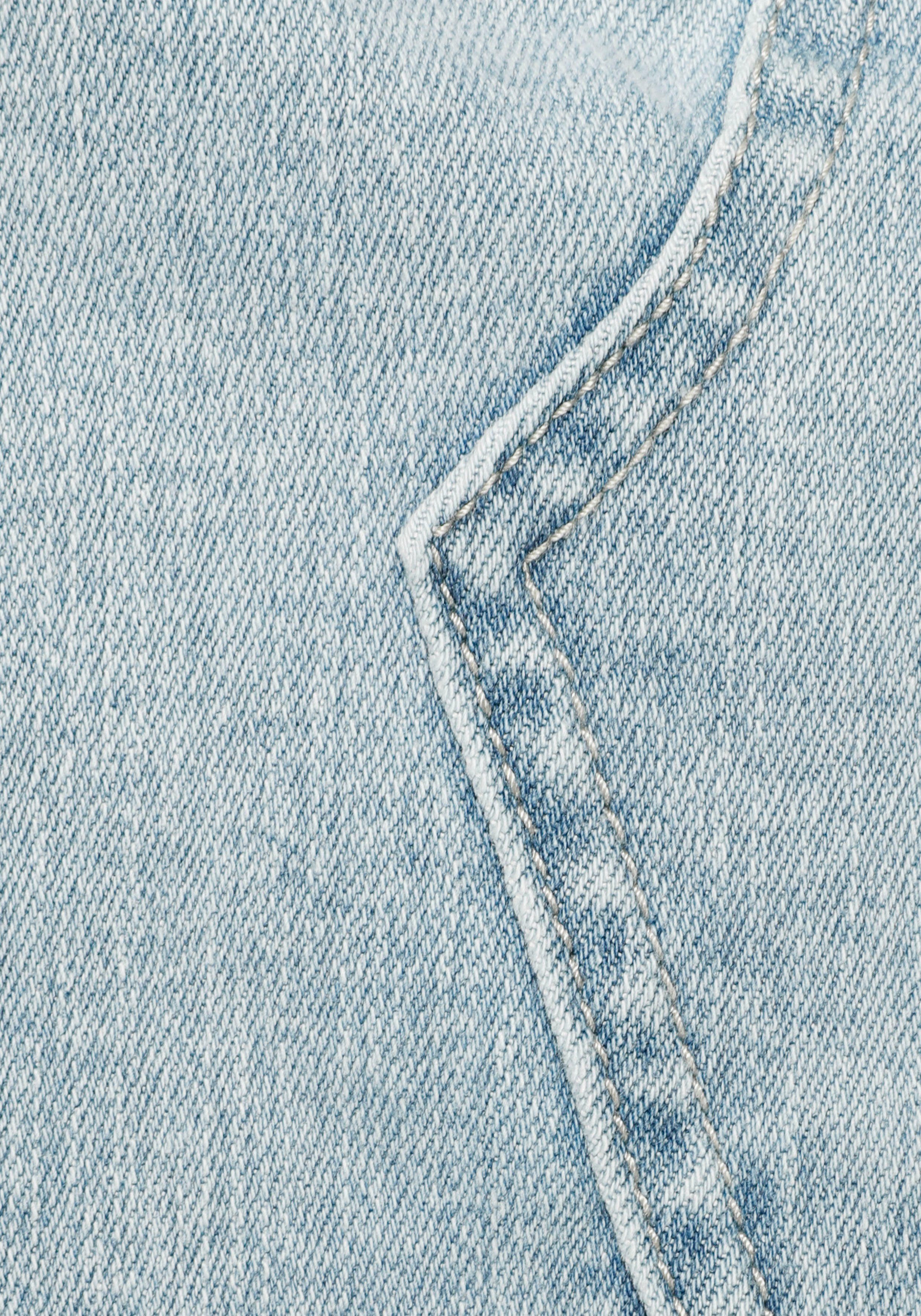 Buffalo Jeans rok kort model met franje aan de zoom, mini rok van comfortabel stretchkatoen