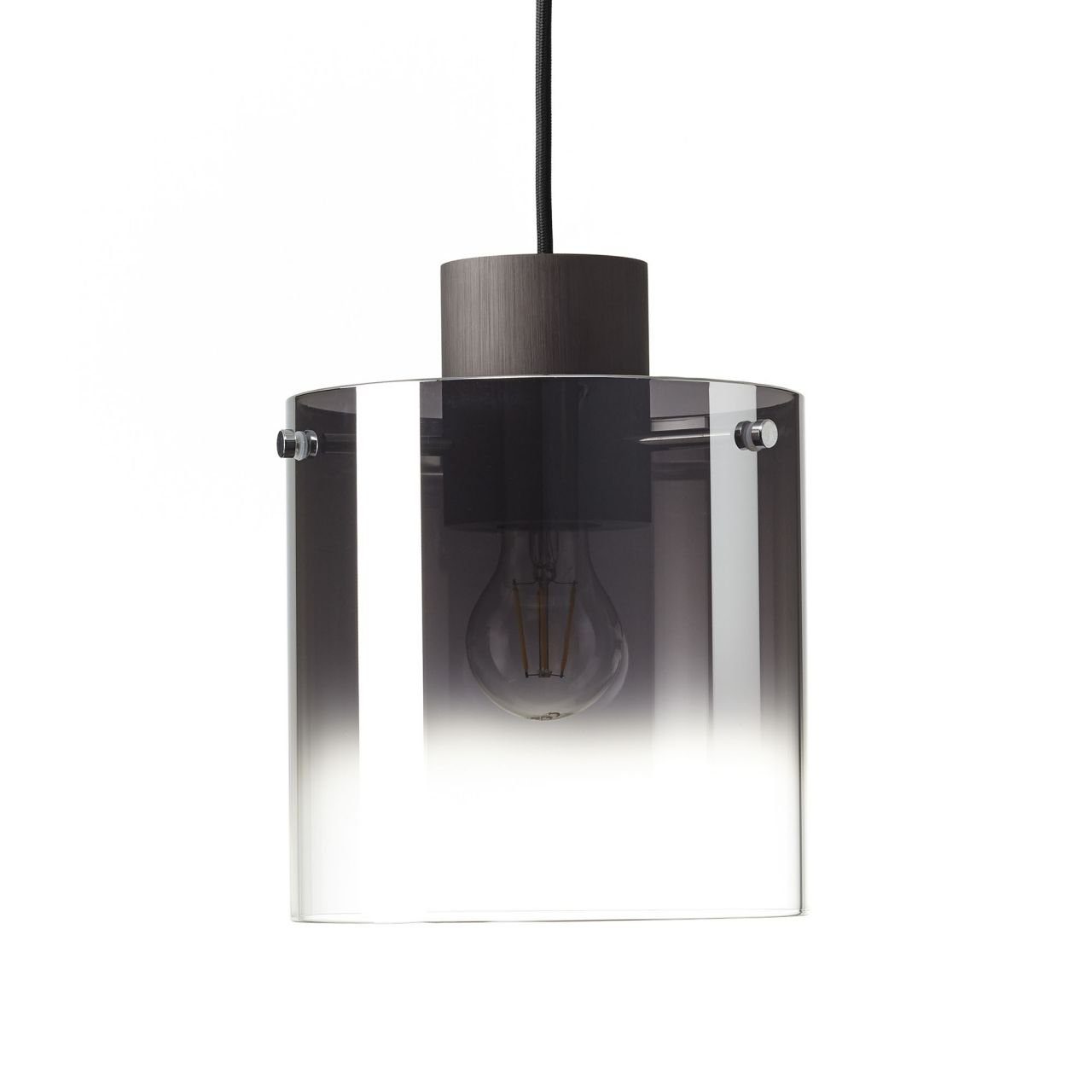Brilliant Leuchten Hanglamp BETH Hanglamp 3-lichts koffie / rookglas, glazen lamp (1 stuk)