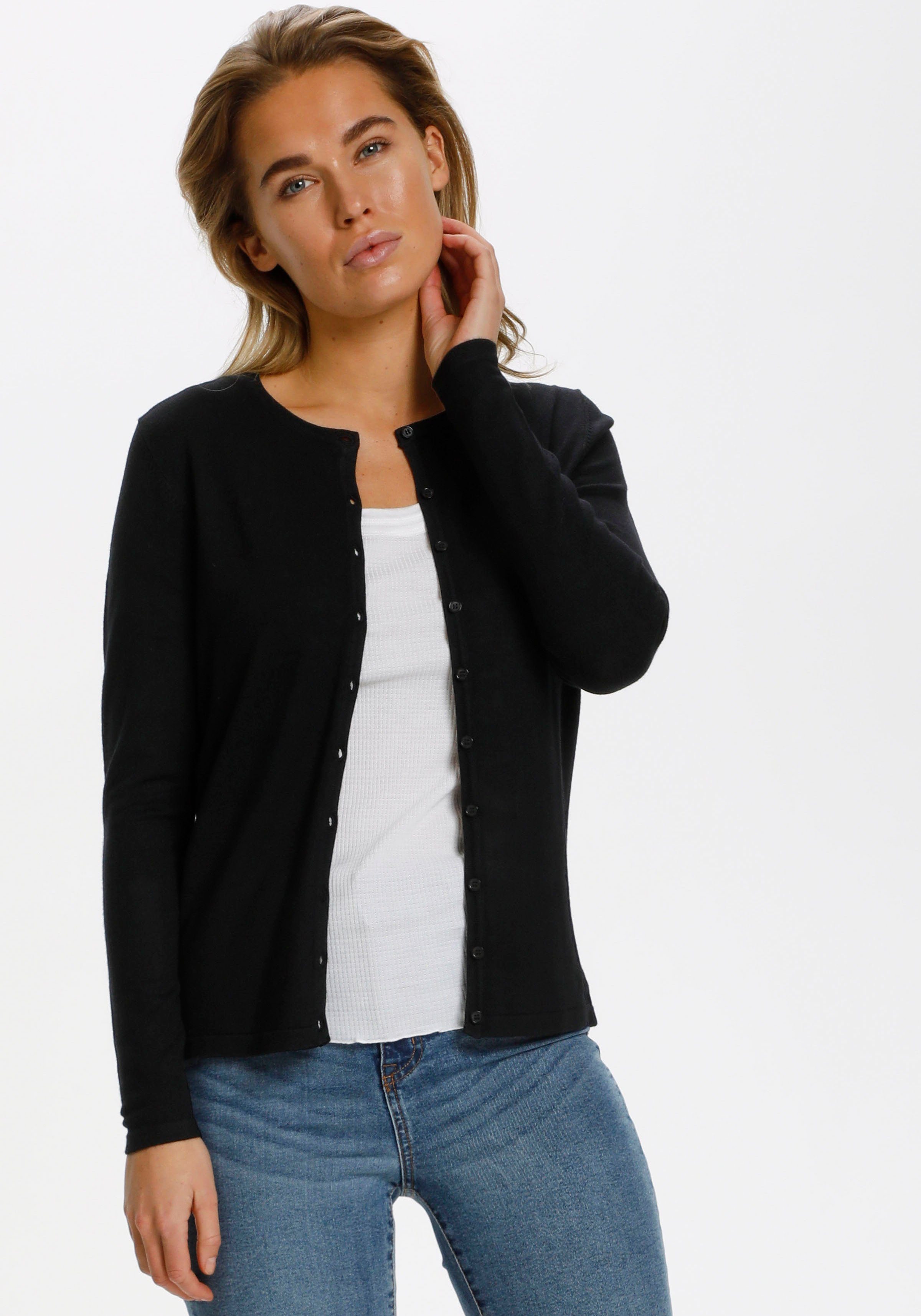 Saint Tropez Cardigan MilaSZ A8661 chique materialenmix in vele kleuren