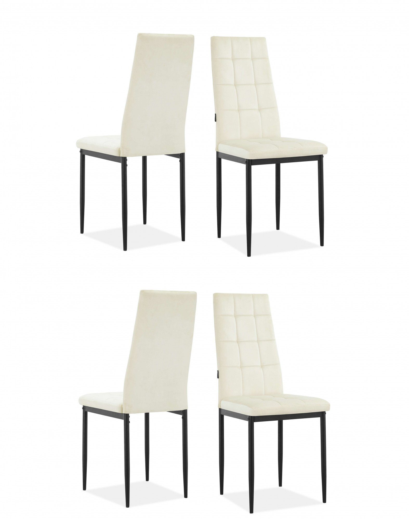 INOSIGN Eetkamerstoel Moana Met quilten (set, 4 stuks)