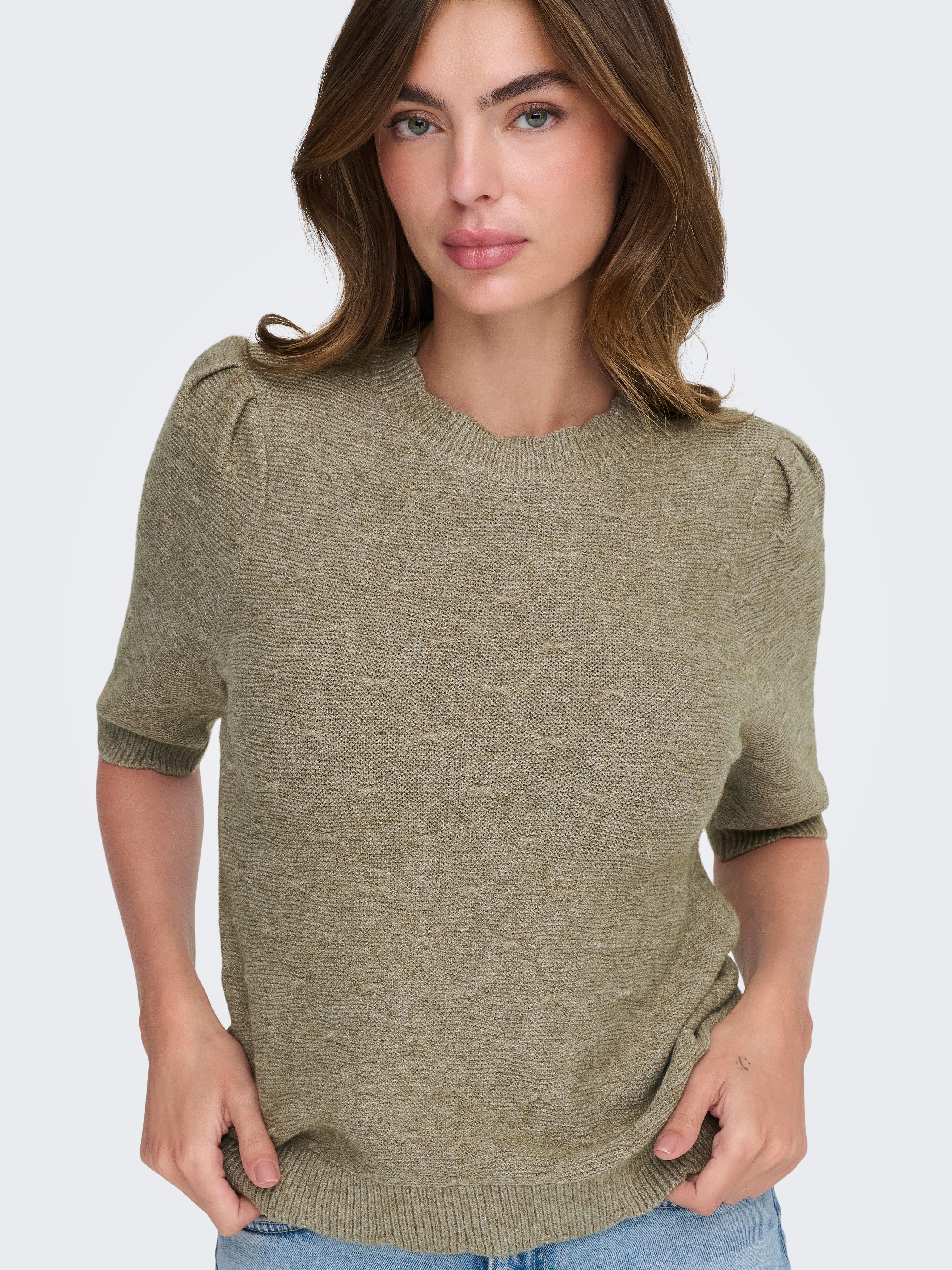 Only Gebreide trui ONLKATIA SS STRUCTURE O-NECK CC KNT