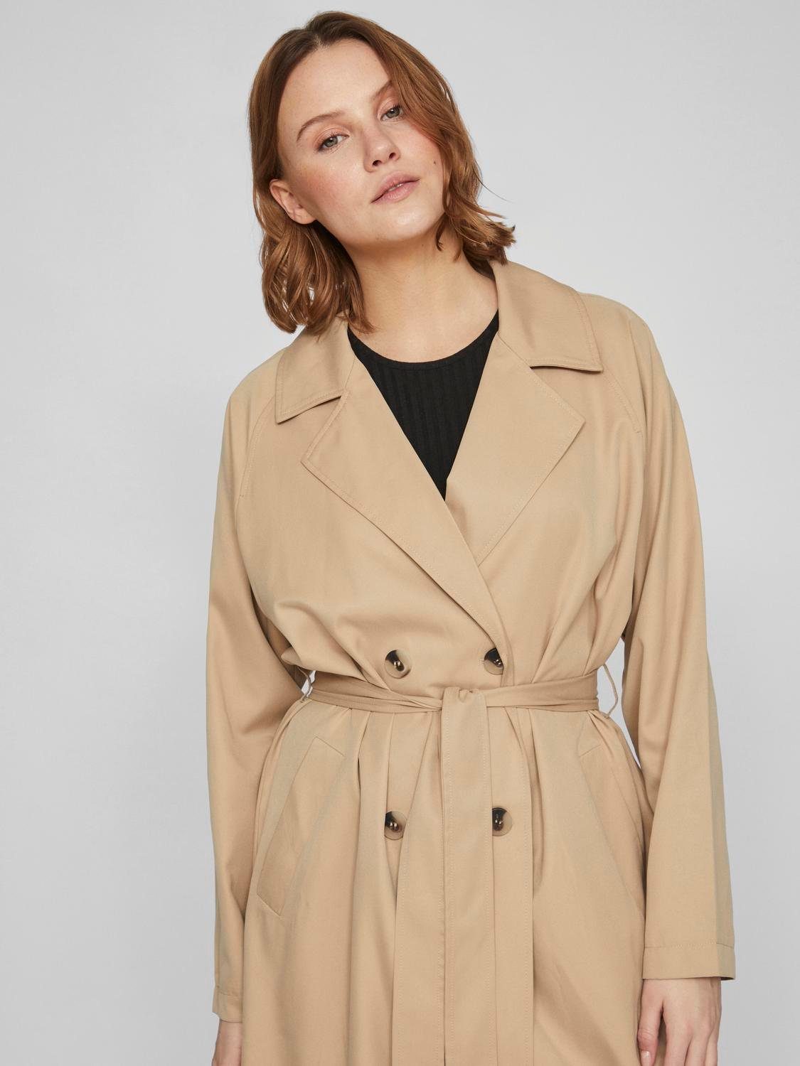 Vila Trenchcoat VIJANCINE L-S LONG TRENCHCOAT NOOS