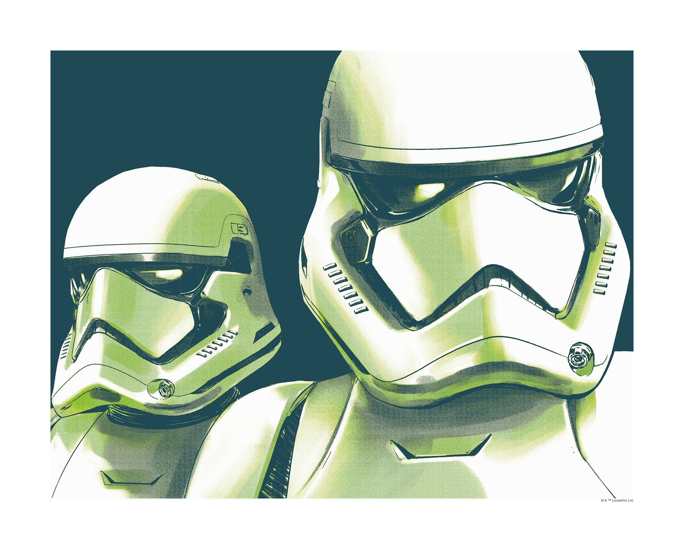 Komar wanddecoratie Star Wars Faces Stormtrooper, zonder lijst