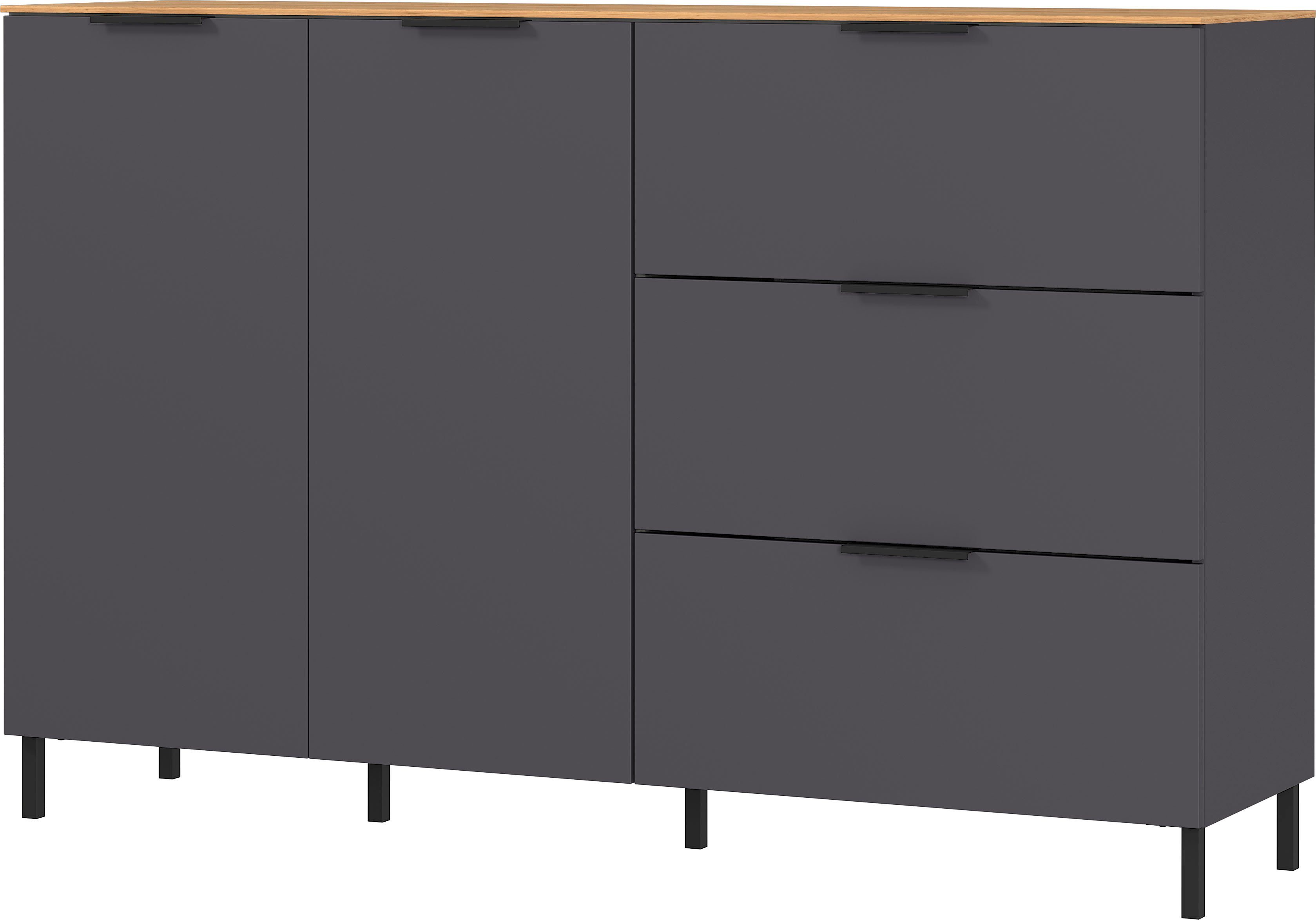 Germania California 151 cm Dressoir Grafiet-Eiken