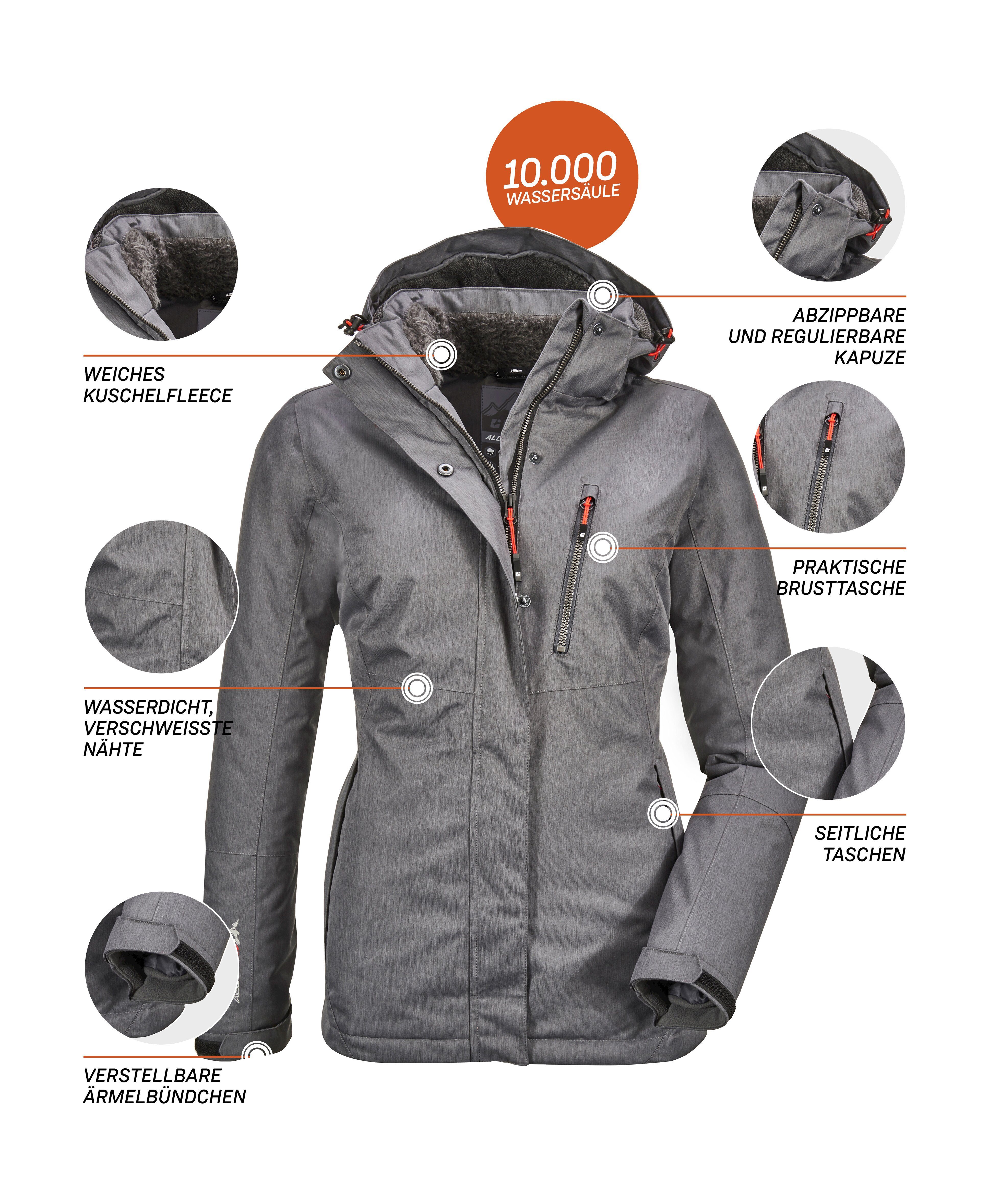 Killtec Outdoorjack Nira Water- en winddichte jas, ademend, afneembare capuchon