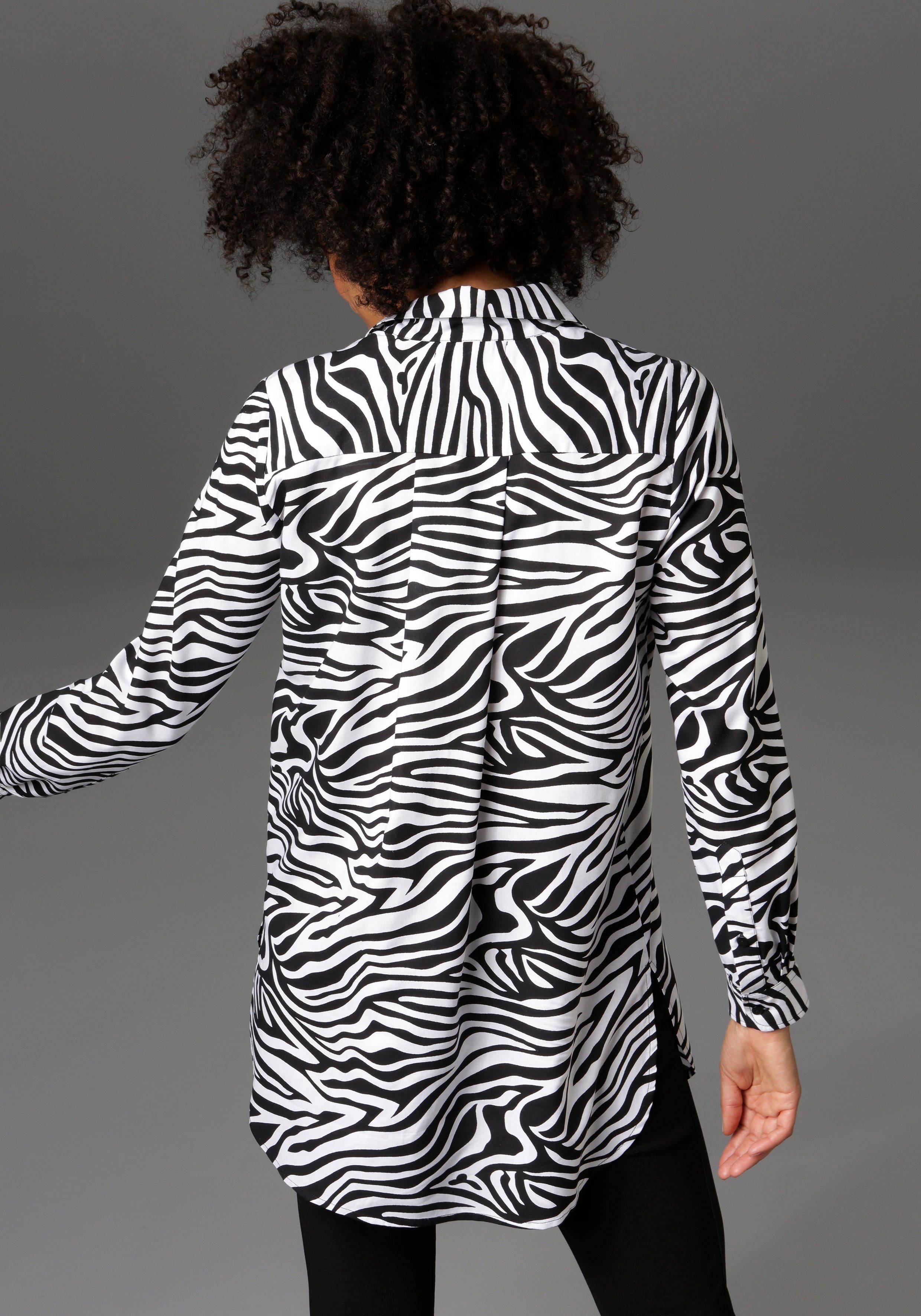 Aniston CASUAL Lange blouse in zebrastrepen-look