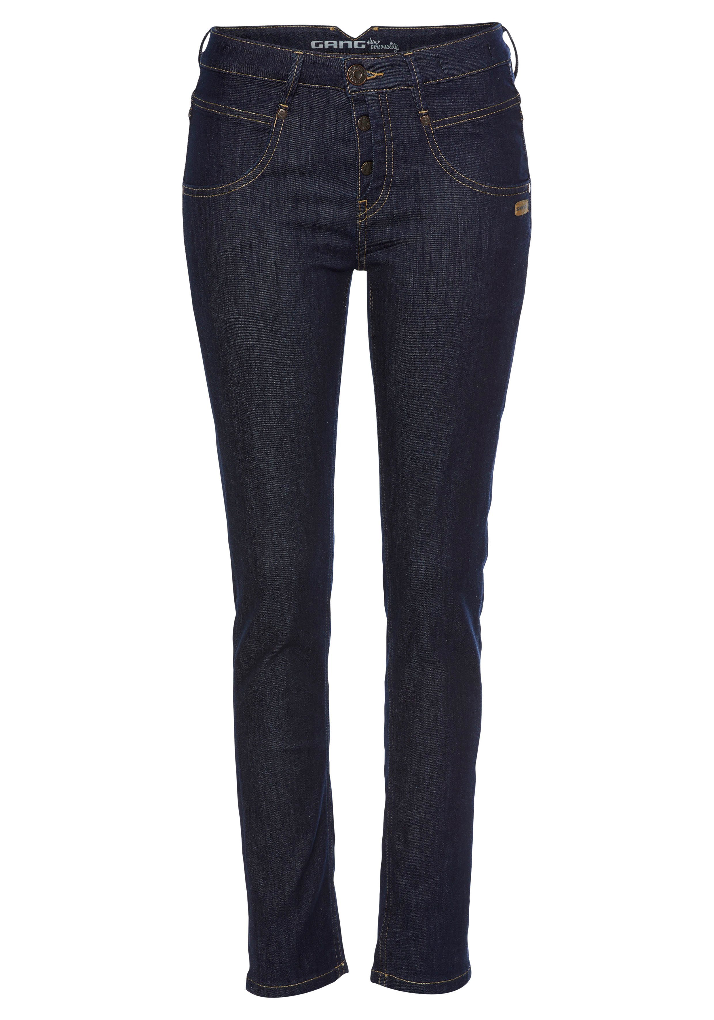 GANG Skinny fit jeans 94Medina met stijlvolle, half open knoopsluiting