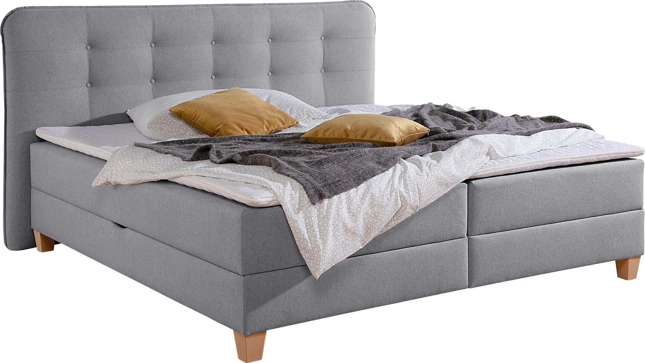 Home affaire Boxspring inclusief topmatras van koudschuim en bedkist