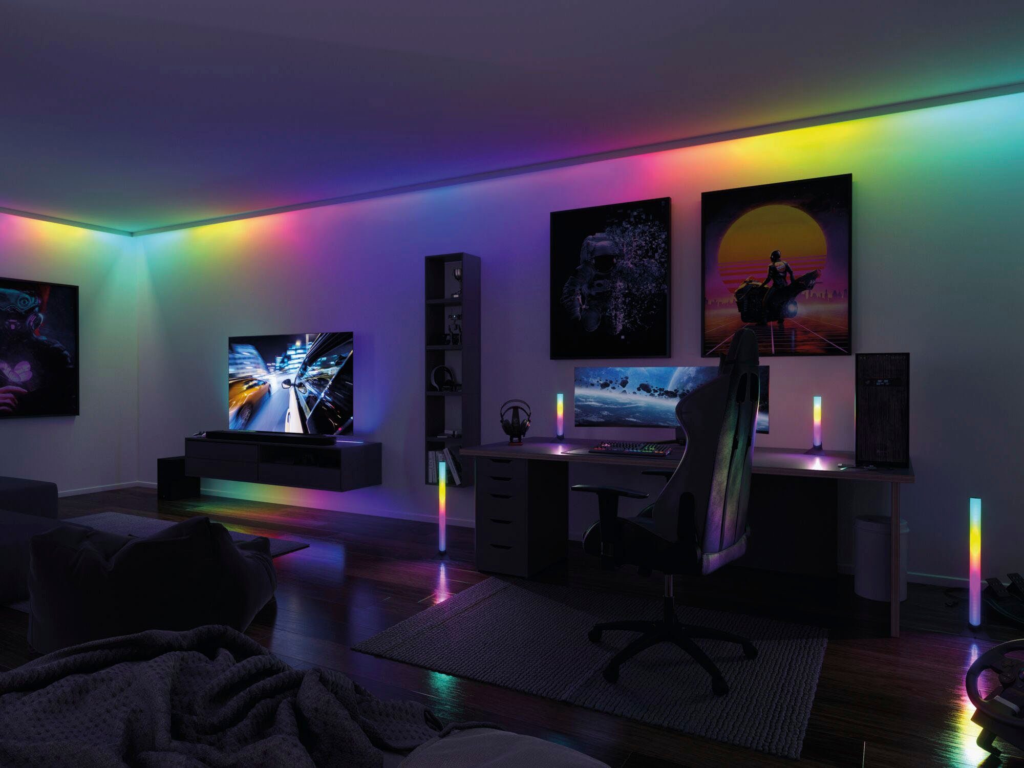 Paulmann Led-strepen EntertainLED Lightbar Dynamic Rainbow RGB 30x30mm 2x0,6W 2x24lm (1 stuk)