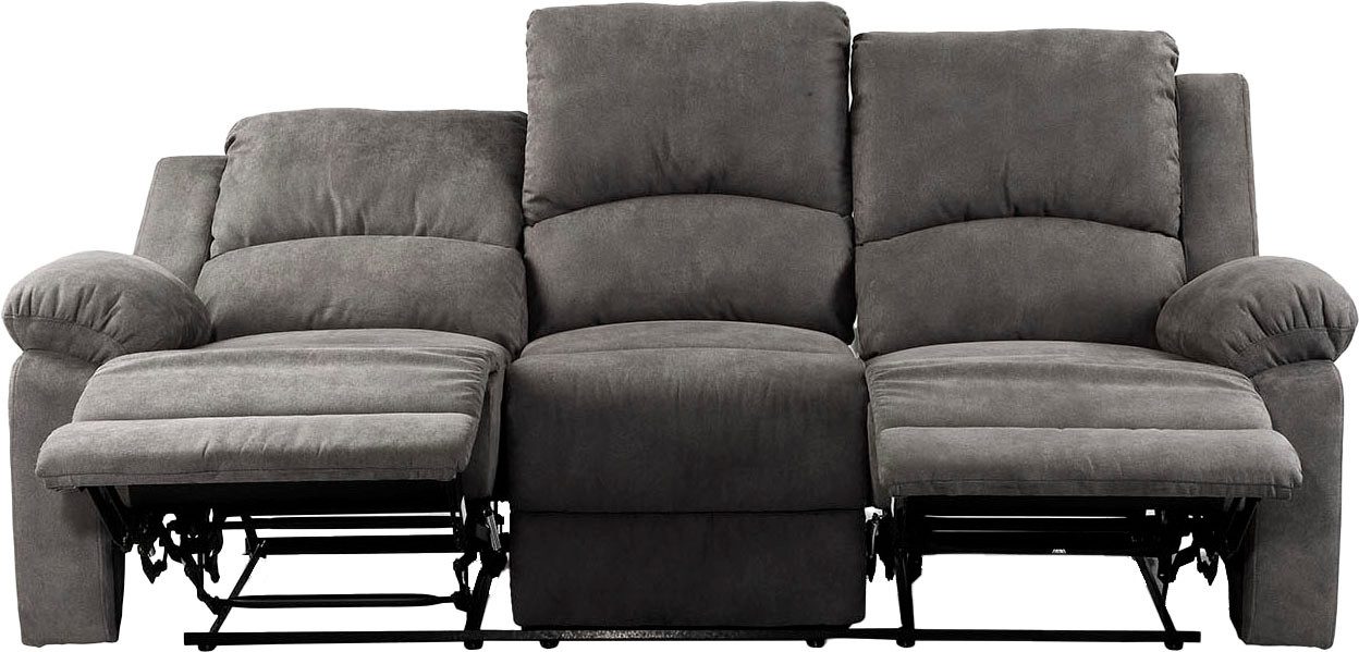 Jockenhöfer Gruppe 3-zitsbank Dakota Ligfunctie met halfautomatische relaxfunctie, TFK bekleding