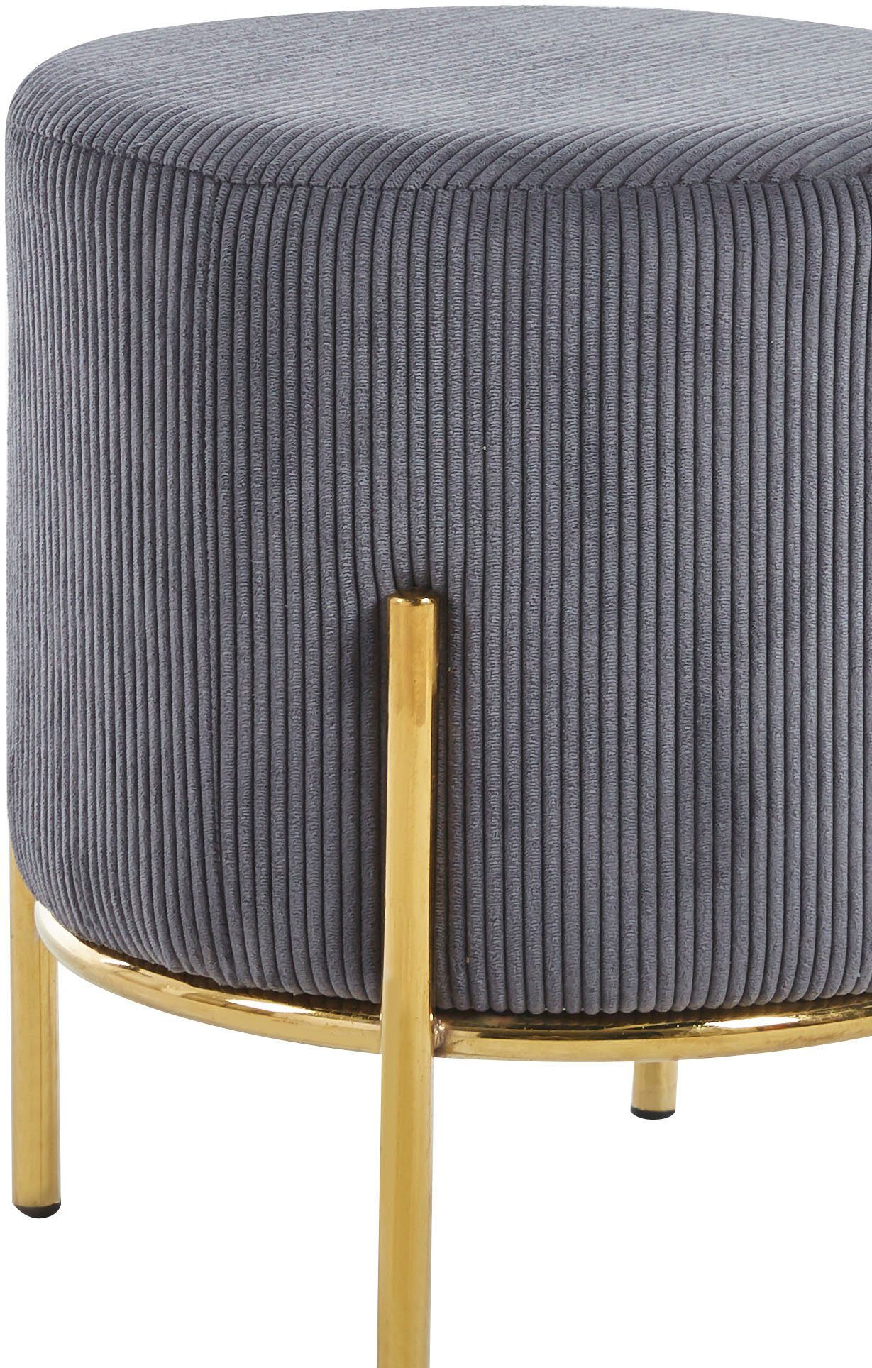 SalesFever Hocker met designframe van goudkleurig metaal