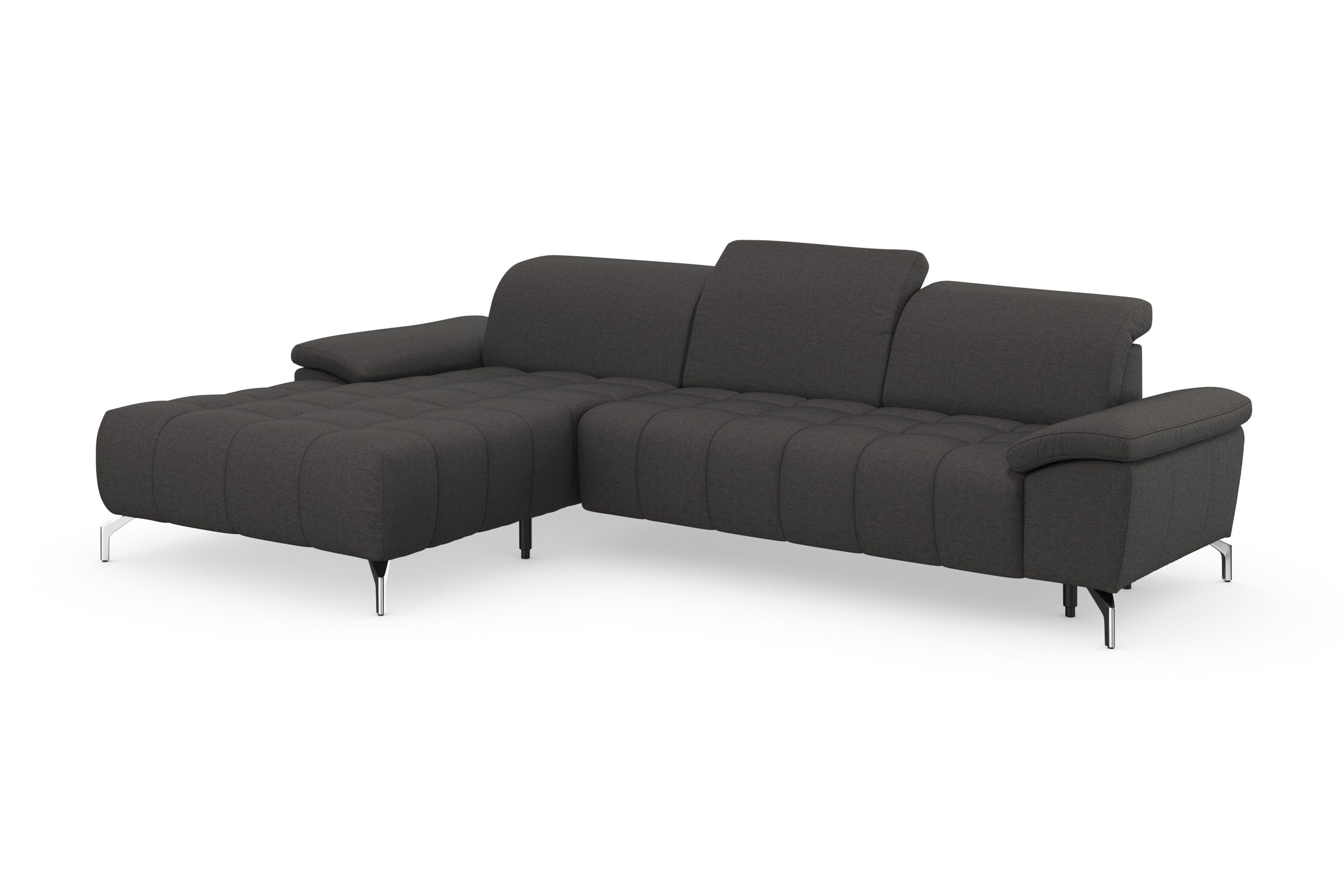 sit&more Hoekbank Cool L-vorm naar keuze met verstelbare hoofdsteun en uittrekzitting, motorisch