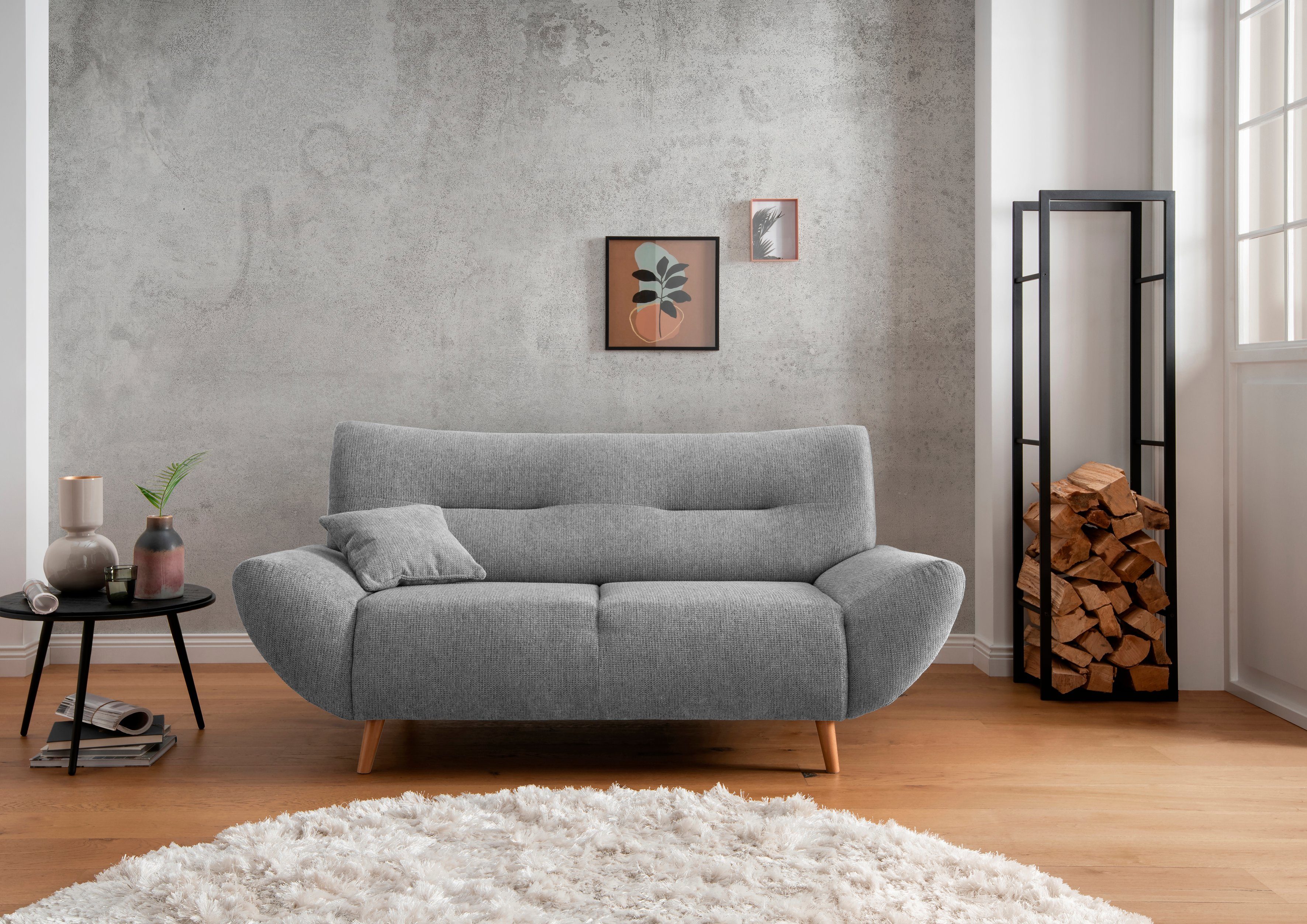 INOSIGN Zithoek Drago, modern en tijdloos, actuele vormtaal, comfortabel leverbaar als fauteuil/hoekbank, diverse stoffen, incl. 2 sierkussens (set, 2-delig)