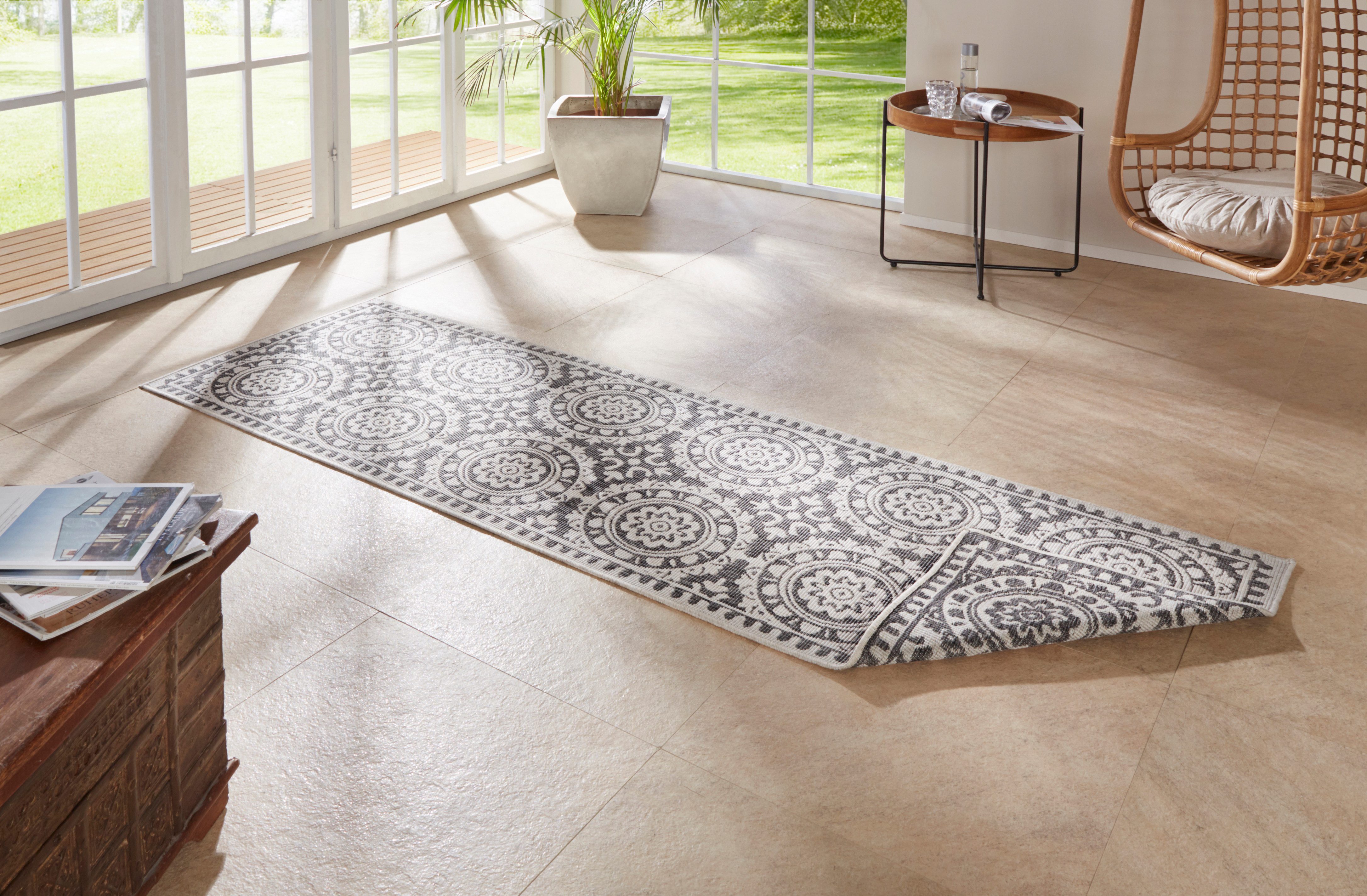 NORTHRUGS Loper Jardin Tweezijdig te gebruiken kleed, in-& outdoor, vintage, balkon, tuin,...