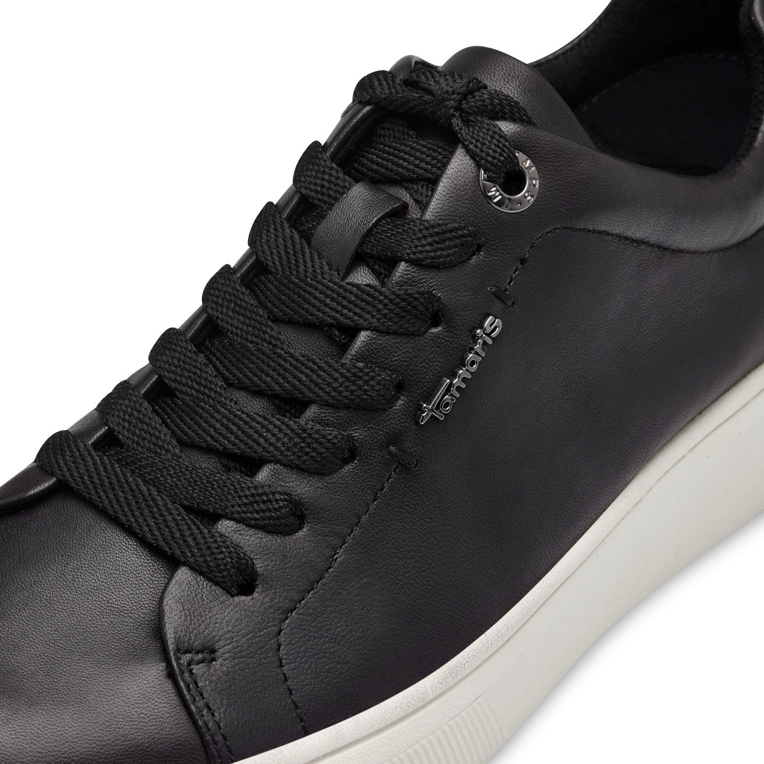Tamaris Plateausneakers , vrijetijdsschoen, lage schoen, veterschoen met verwisselbare binnenzool