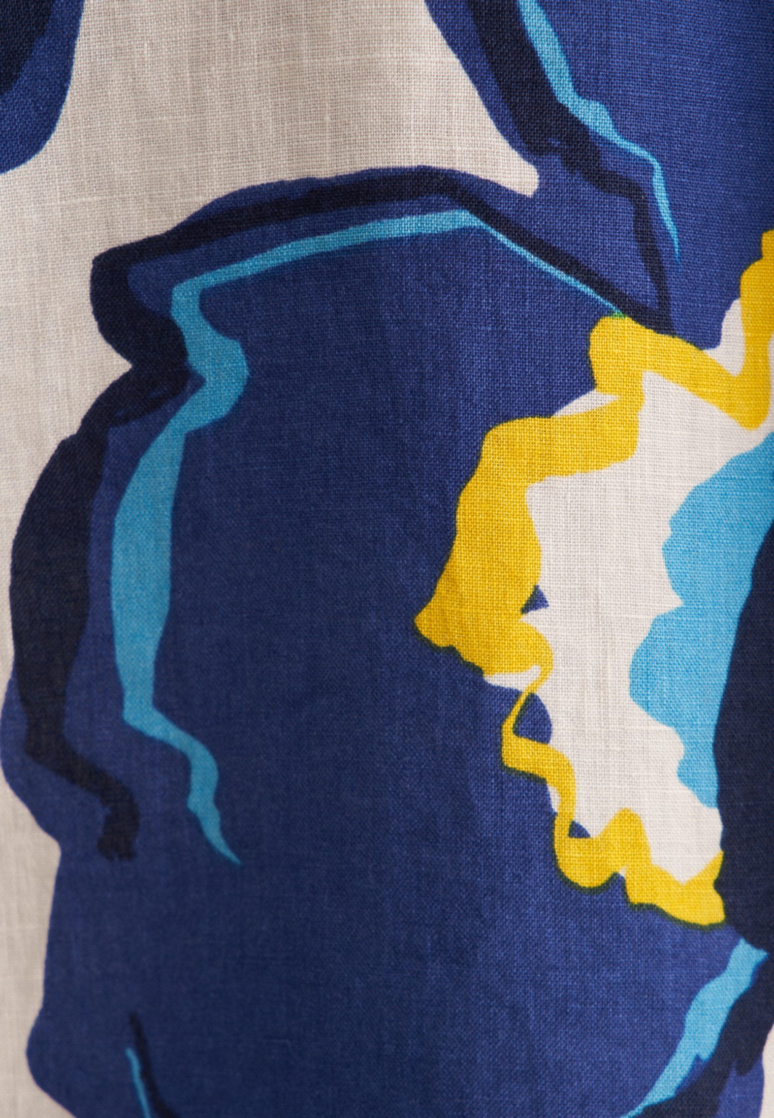 seidensticker Overhemdblouse Zwarte roos Korte mouwen kraag in bloemmotief