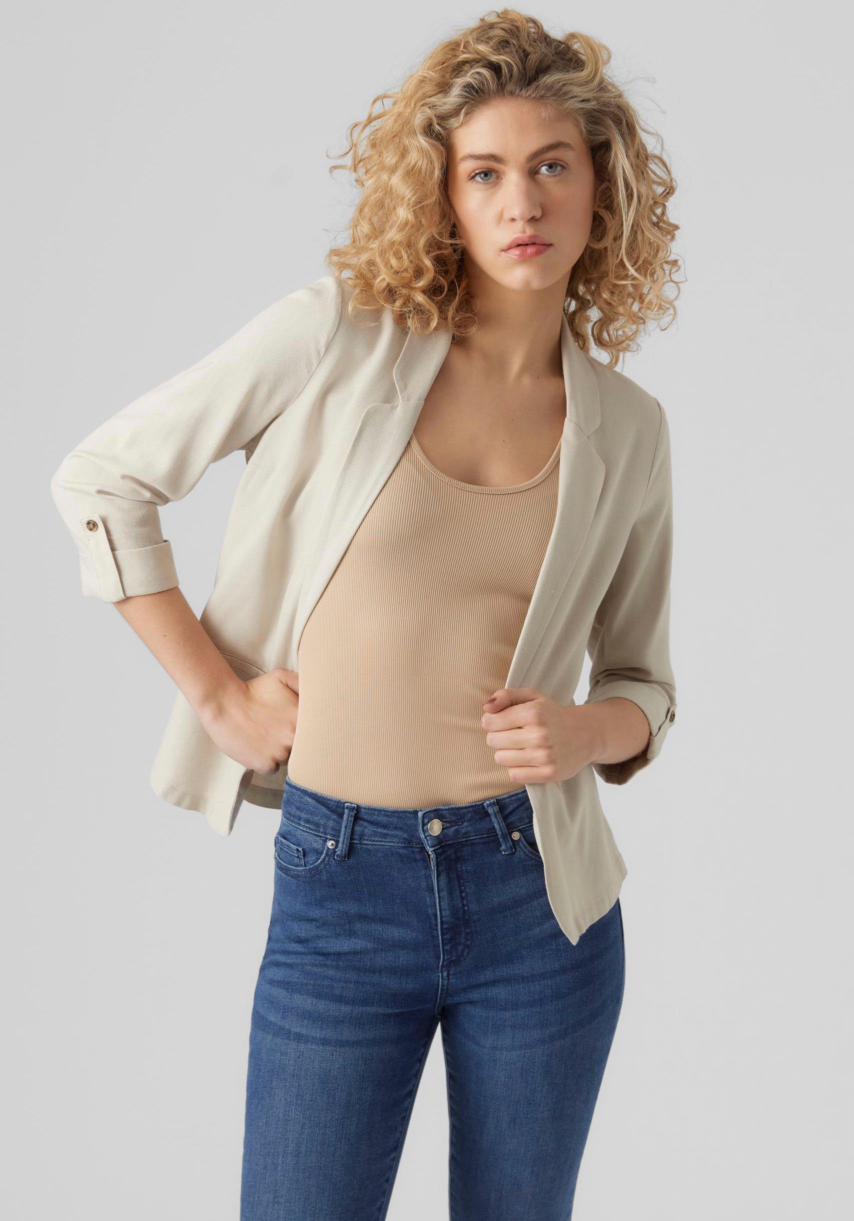 Vero Moda Korte blazer VMJESMILO 3/4 LOOSE BLAZER WVN GA NOOS