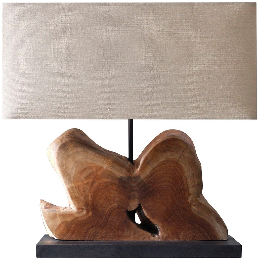 SalesFever Tafellamp Drijfhout met de hand gemaakt (1 stuk) tafellampen beige