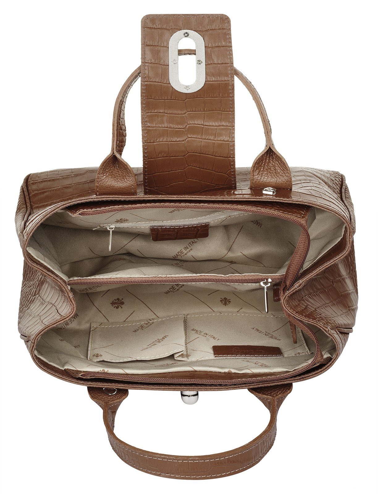 Cluty Tas echt leer, made in italy (1-delig)