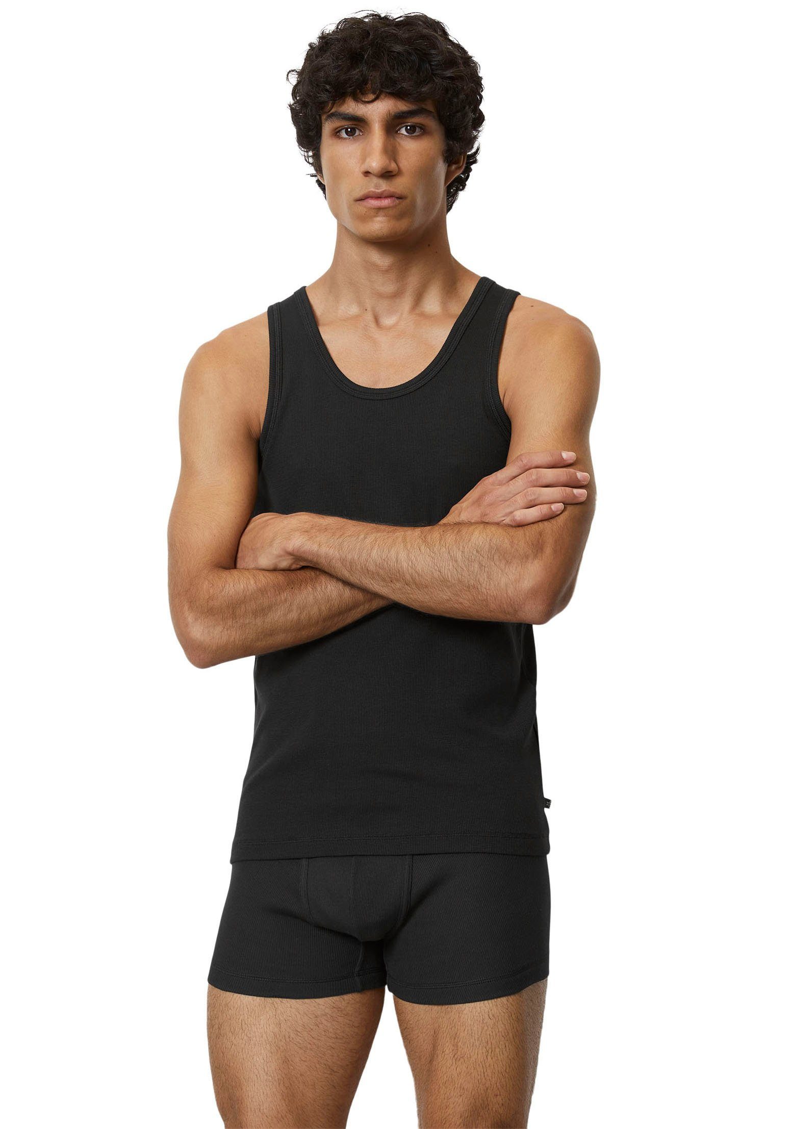 Marc O'Polo Muscle-shirt Iconic rib in aansluitend model (2-delig, Set van 2)