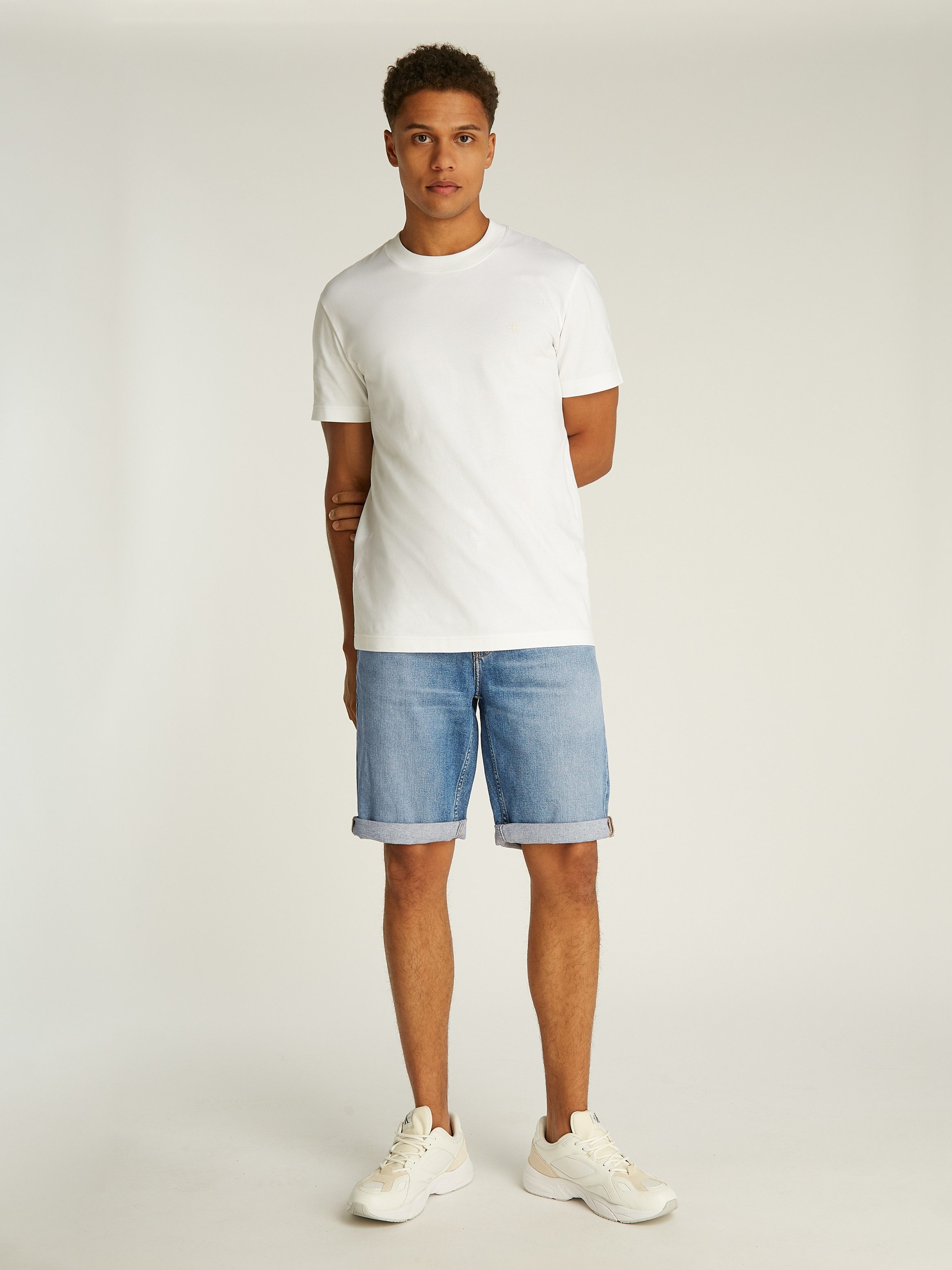 Calvin Klein Short SLIM SHORT met omslagzoom