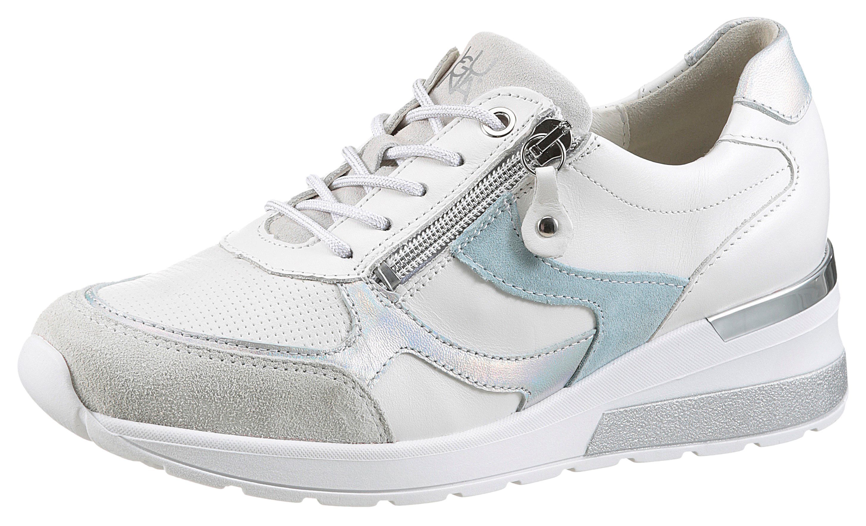 Waldläufer Sneakers met sleehak H-Clara , veterschoenen, lage schoen, comfortabele schoen, met uitneembaar voetbed