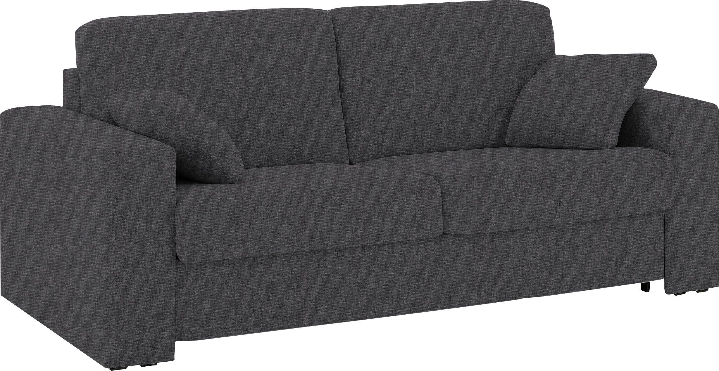 Home affaire Slaapbank Roma matras hoogte 14 cm Bedfunctie, met vering, lattenbodem, matras grijs, slaapbanken, 143 cm x 198 cm