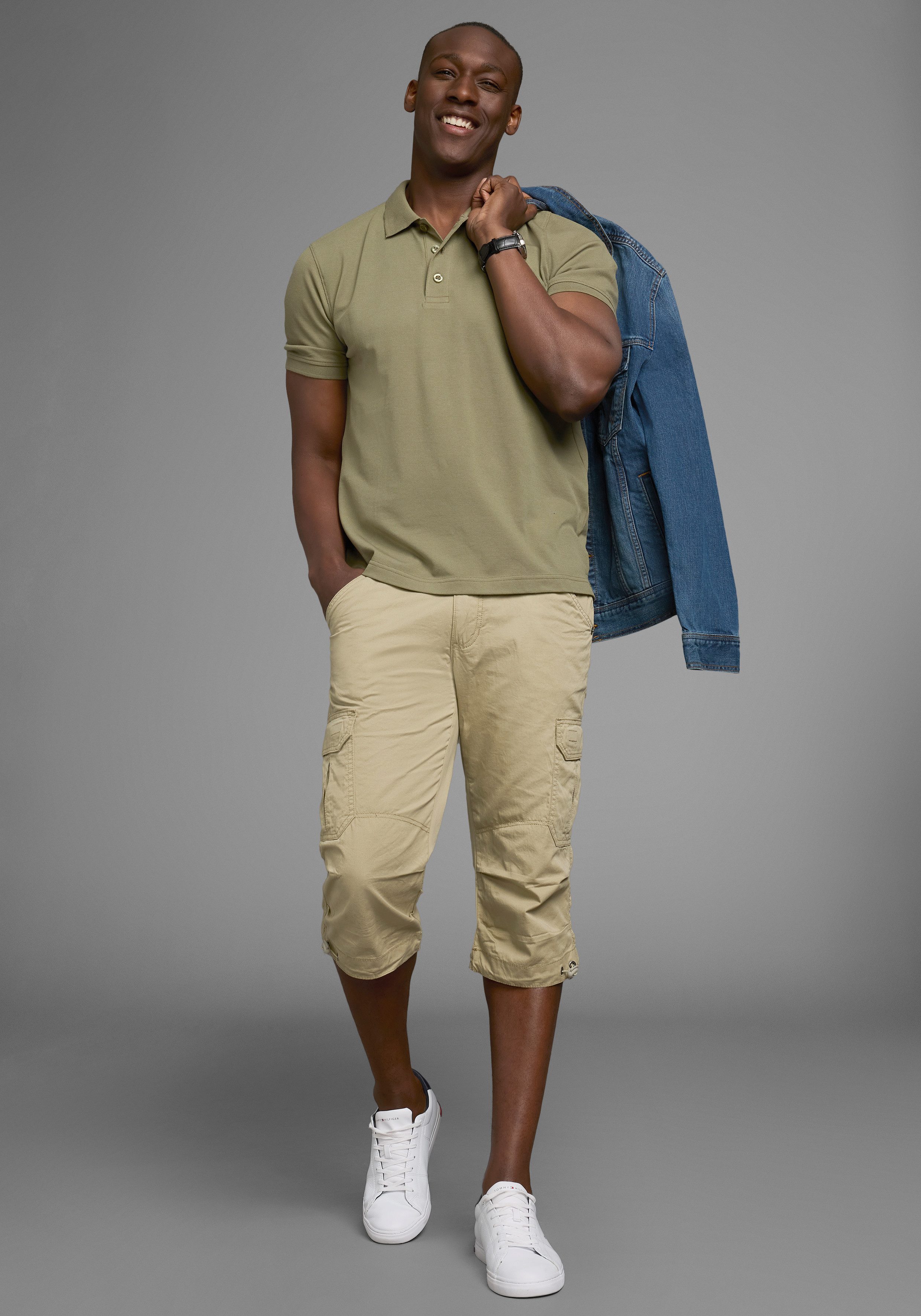 Man's World Poloshirt Korte mouwen, losse pasvorm, effen