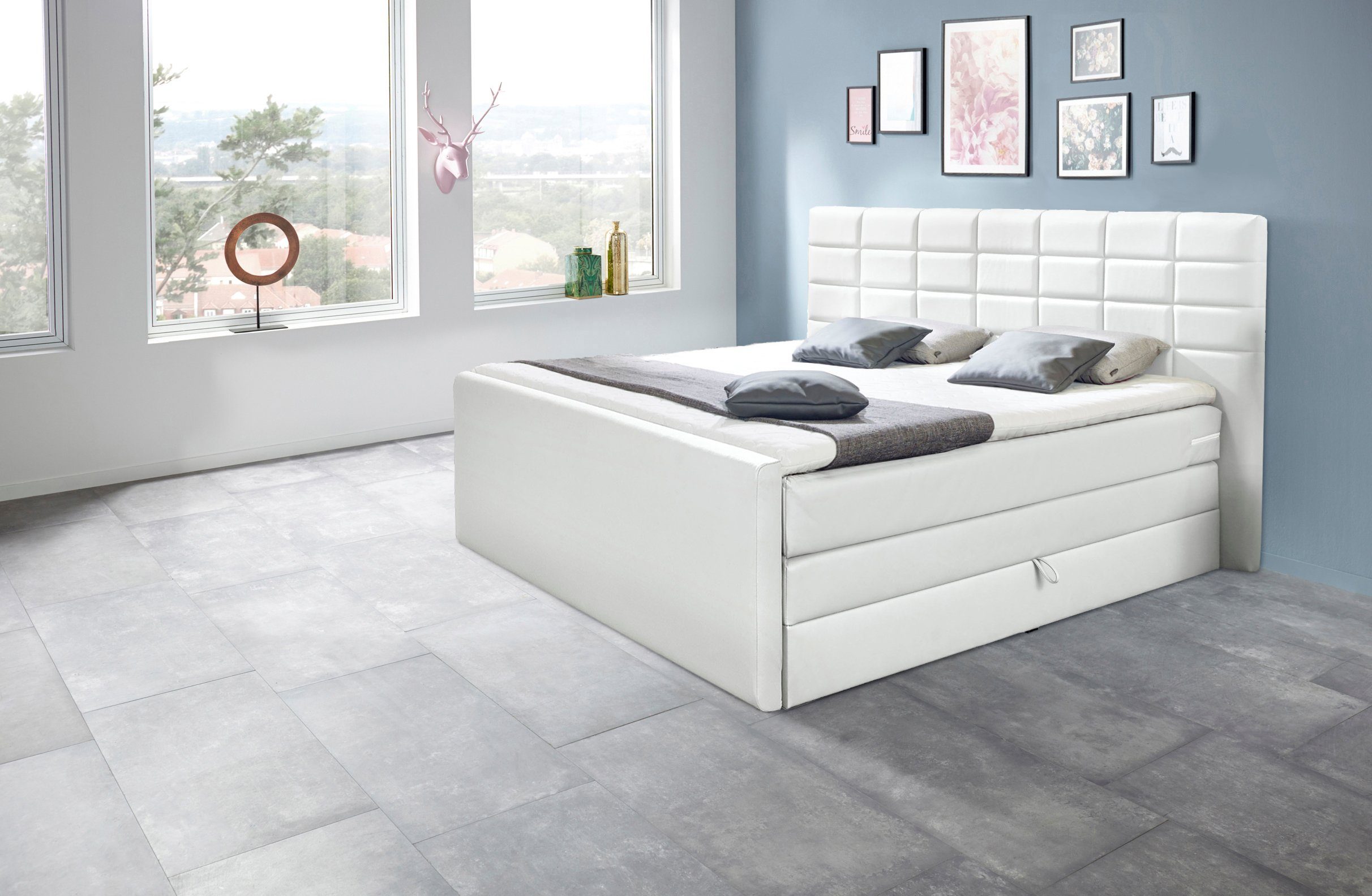 INOSIGN Boxspring Lethbridge incl. bedbox en matrastopper, twee matrastypes in h2
