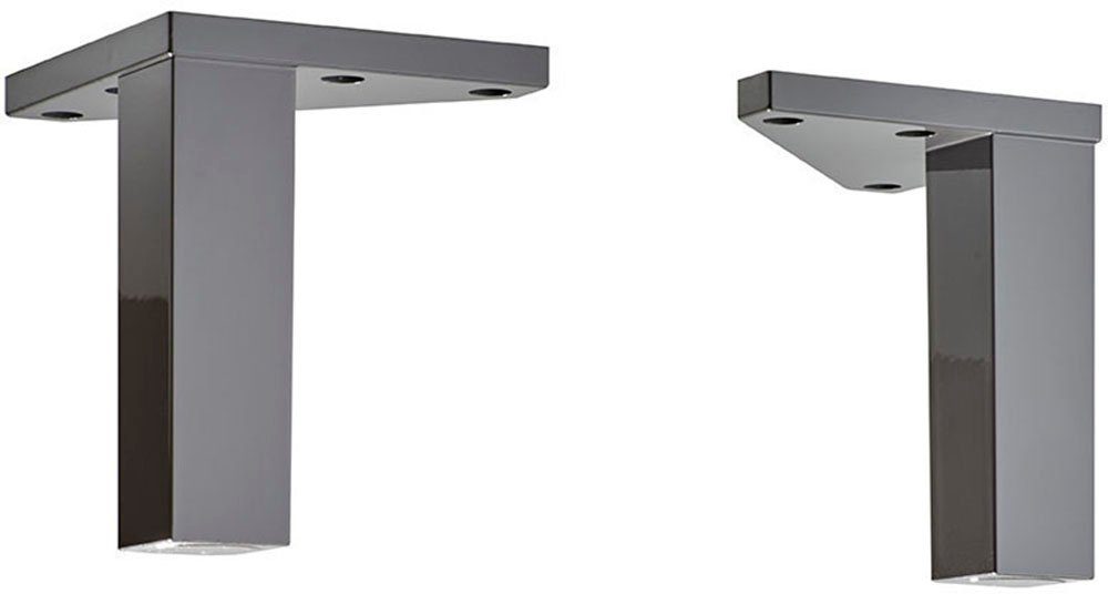 Saphir Badkamerserie Quickset 3-delig, wastafelonderkast met led-spiegel met halfhoge kast, inclusief deurdemper, 4 deuren, 1 nis, badkameraccessoireset (3-delig)