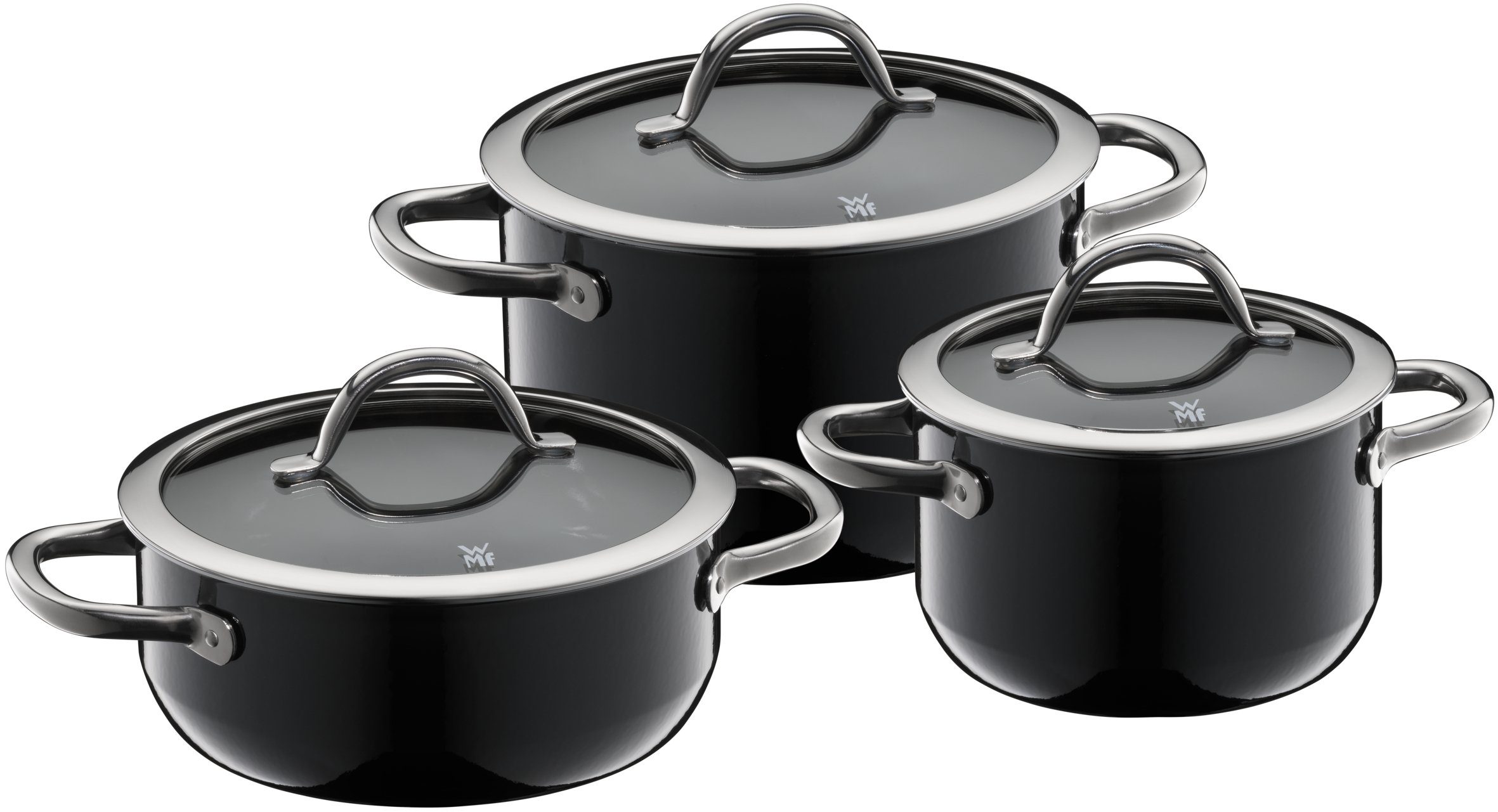 WMF Pannenset Fusiontec Inspire (set, 3-delig) pannensets zwart