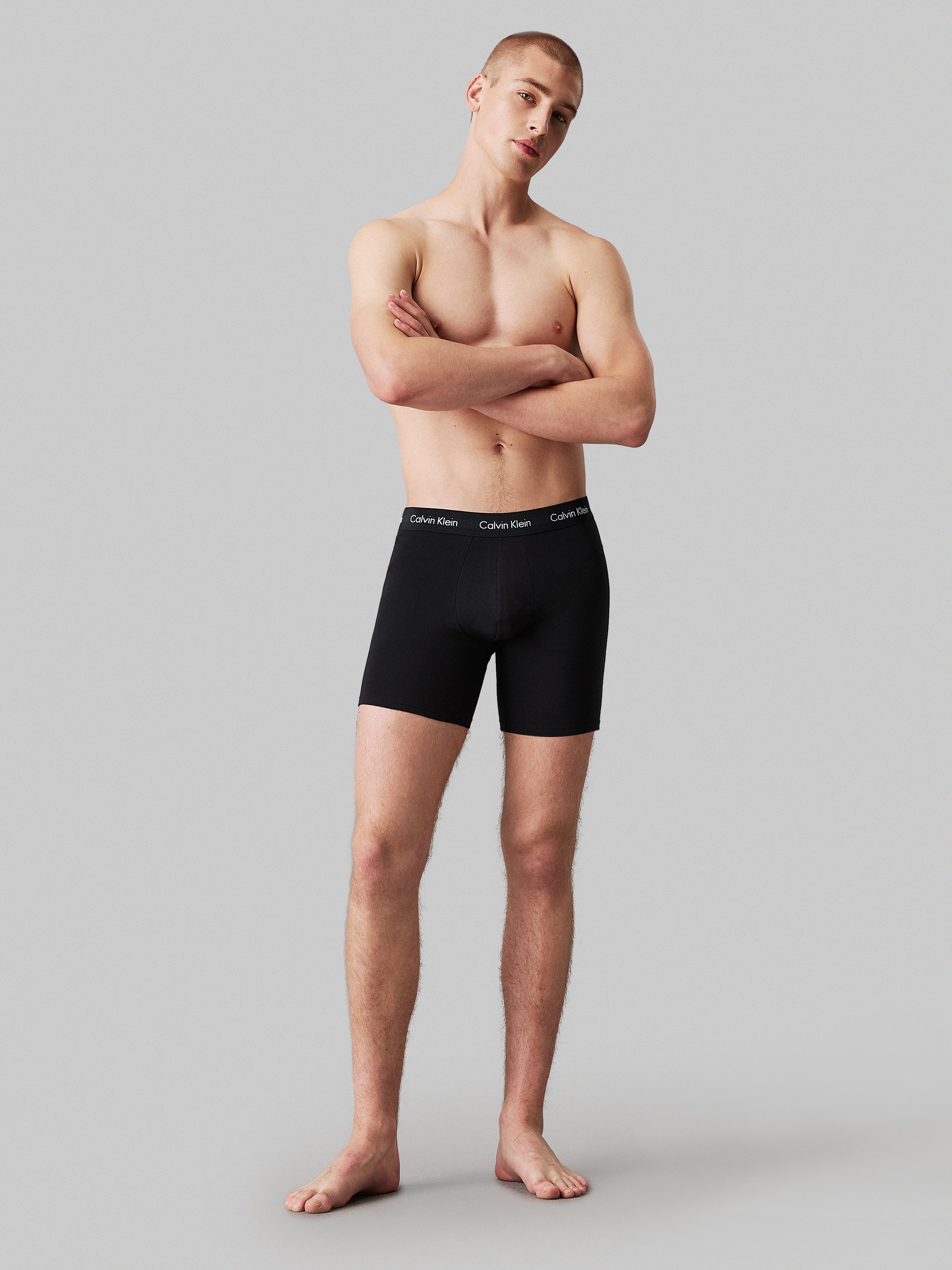 Calvin Klein Boxershort CK lange boxer met langere pijpen (set 3 stuks)