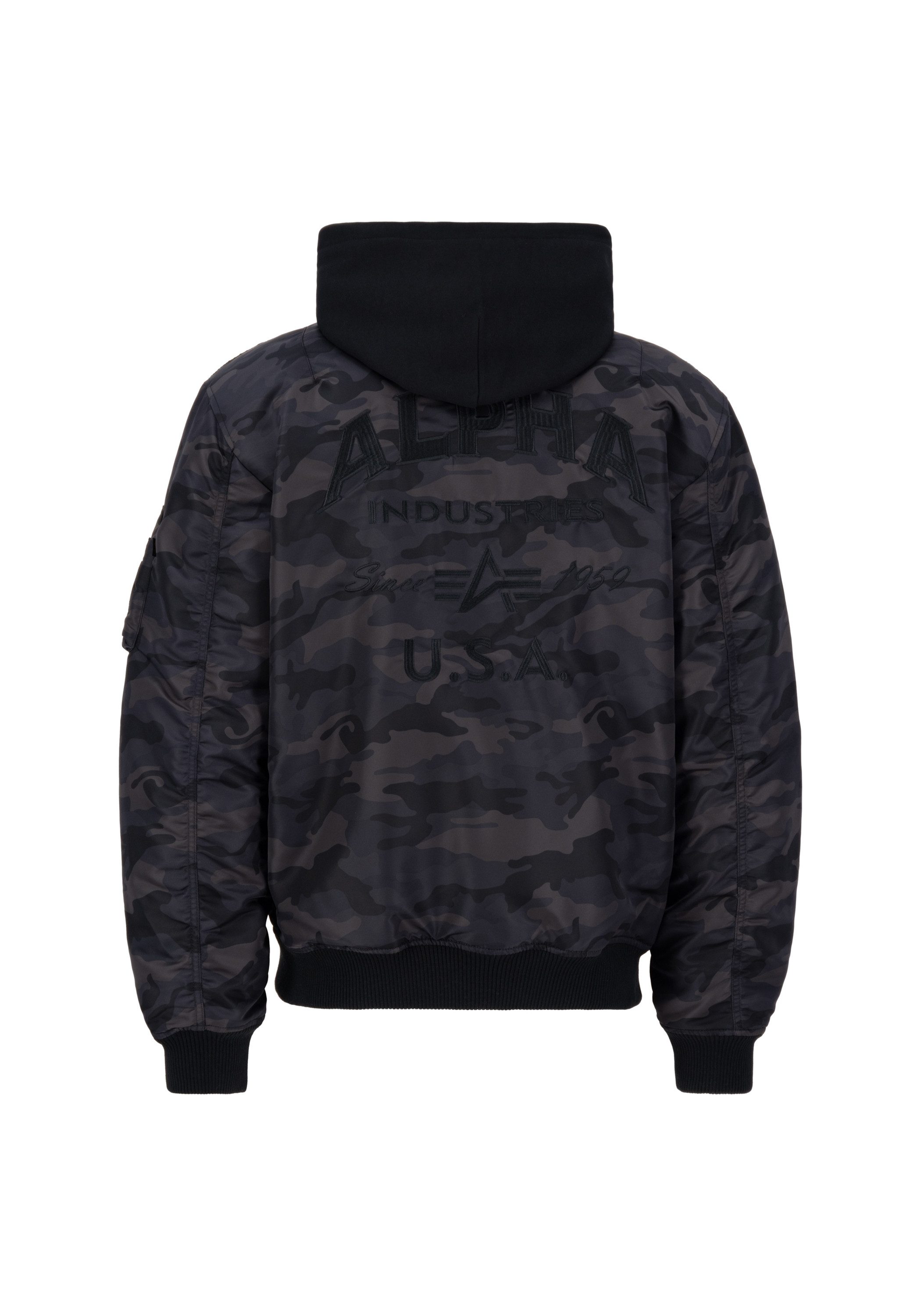 Alpha Industries Bomberjack MA-1 Zip Hood Back EMB Camo