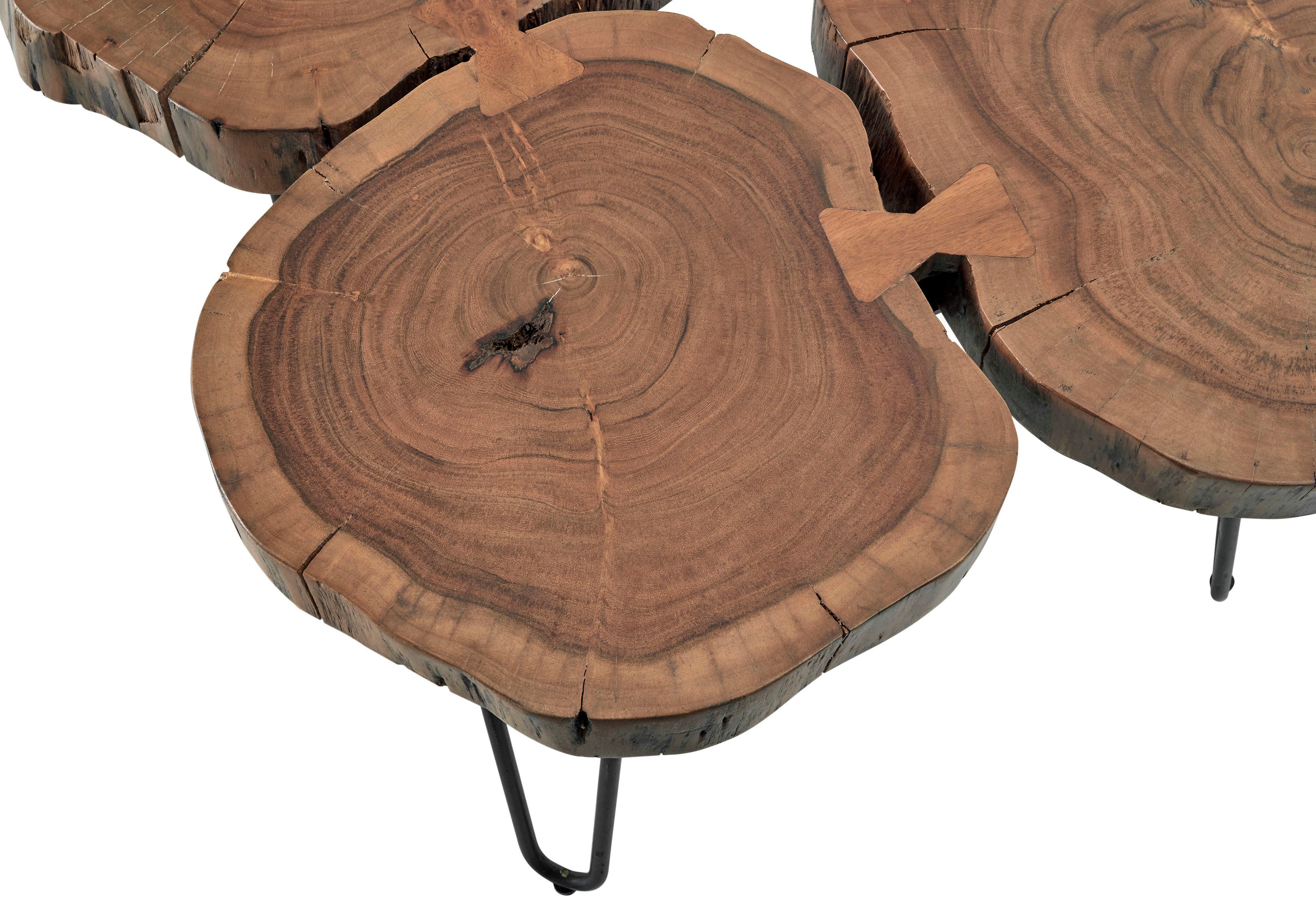 Stolkom Salontafel COLE Massief hout acacia, keuze tussen salontafel of bijzettafel