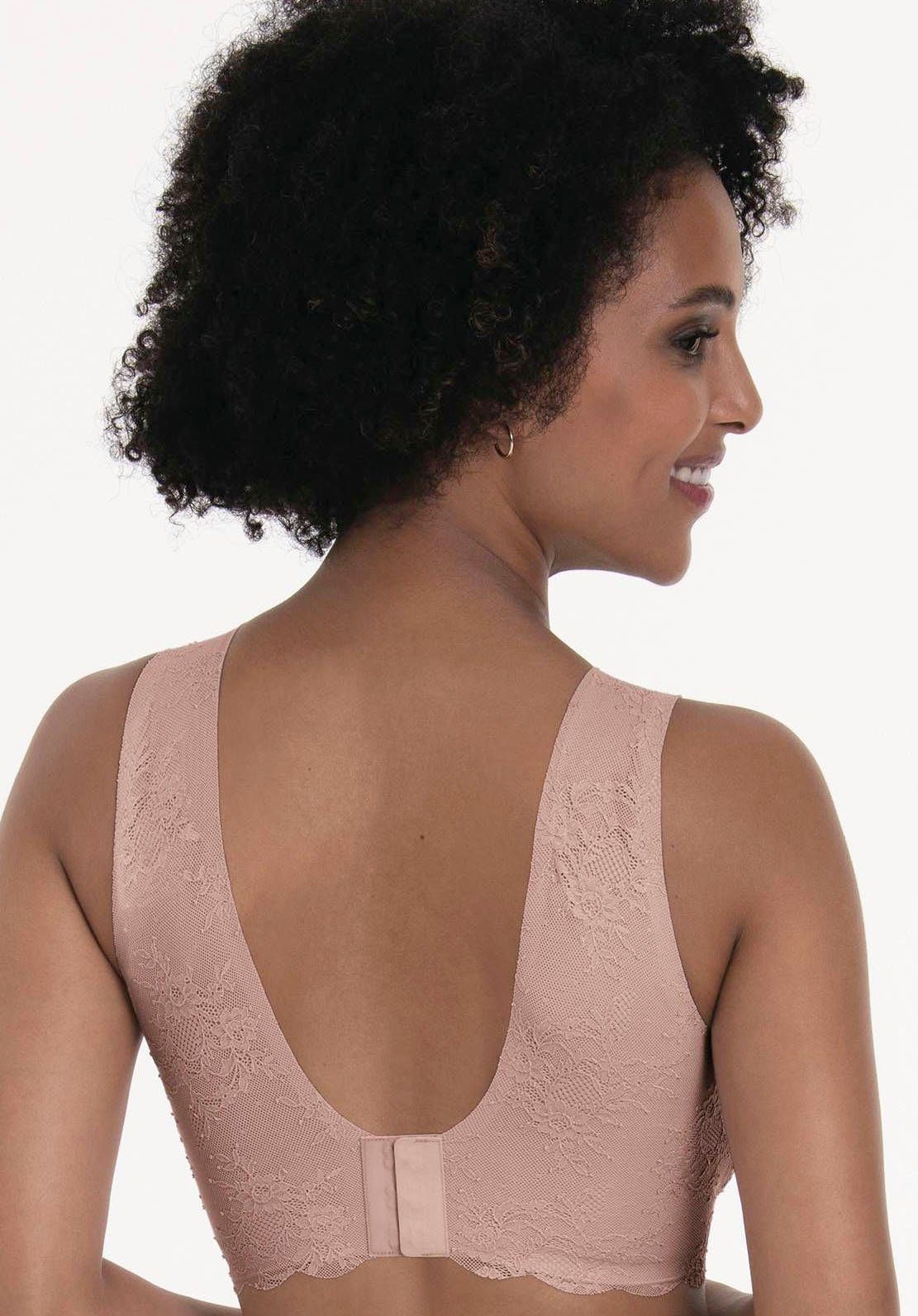 Anita Comfort Bralette Essentials Kant met voorgevormde cups Bloemige kant, uitneembare schuimcups, delicate zijden band (1-delig)