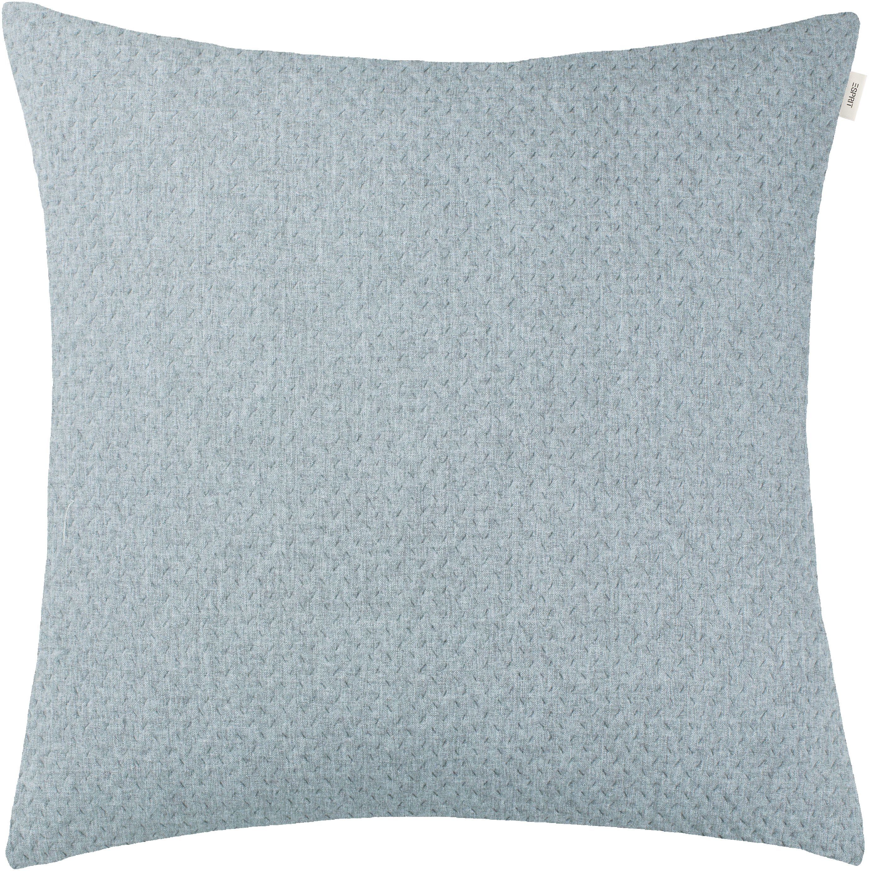 Esprit Kussenhoes Harp Structure, tweezijdig te gebruiken kussensloop zonder vulling(1 stuk) sierkussens maat 60 cm x 60 cm blauw