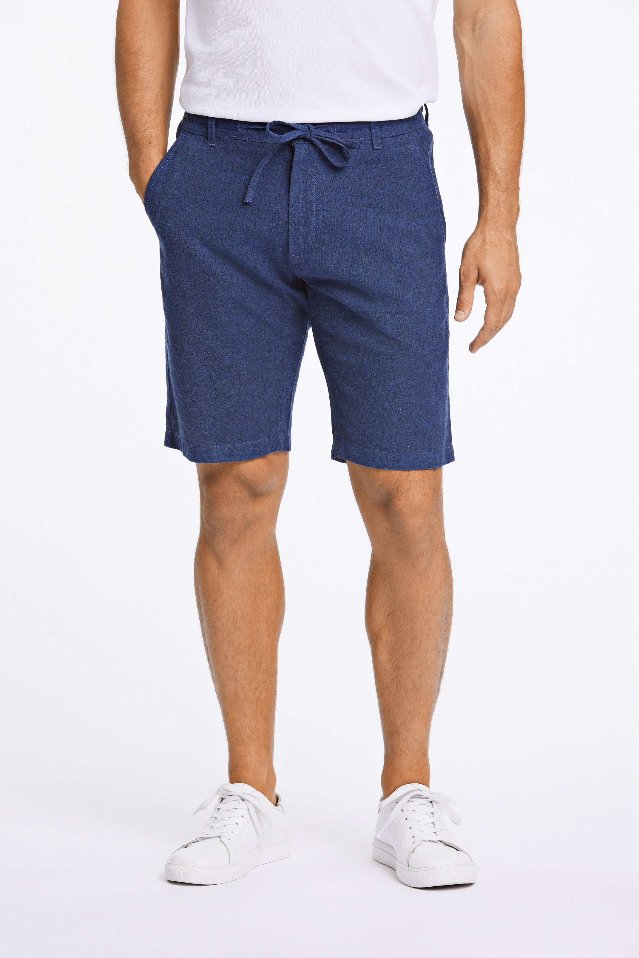 LINDBERGH Chino-short met linnen heren bermuda broeken maat S blauw