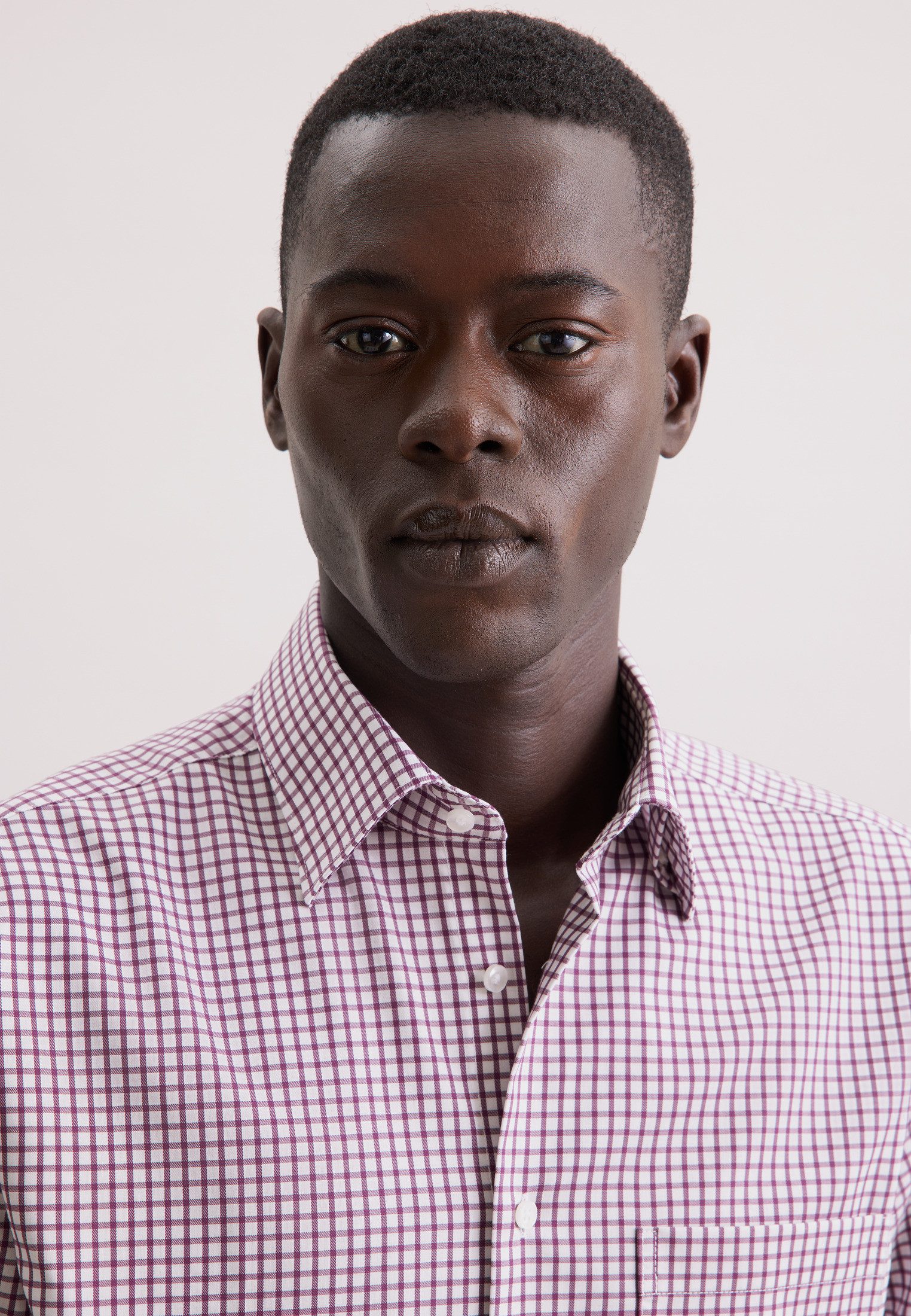 seidensticker Businessoverhemd Zwarte roos Regular 1/1 Bedekte Button-Down-kraag ruit