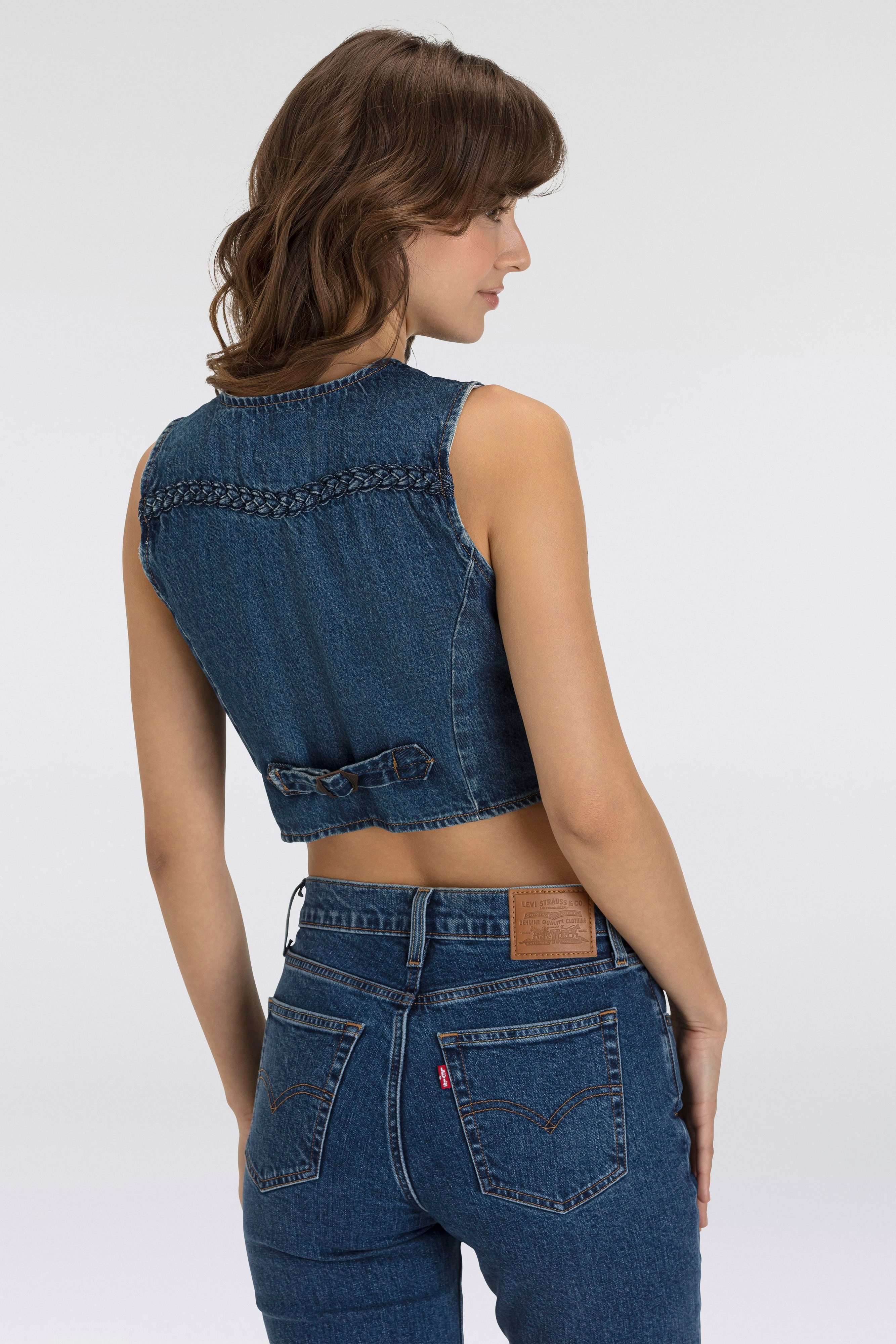 Levi's® Jeansgilet BRAIDED VEST met decoratieve stiksels