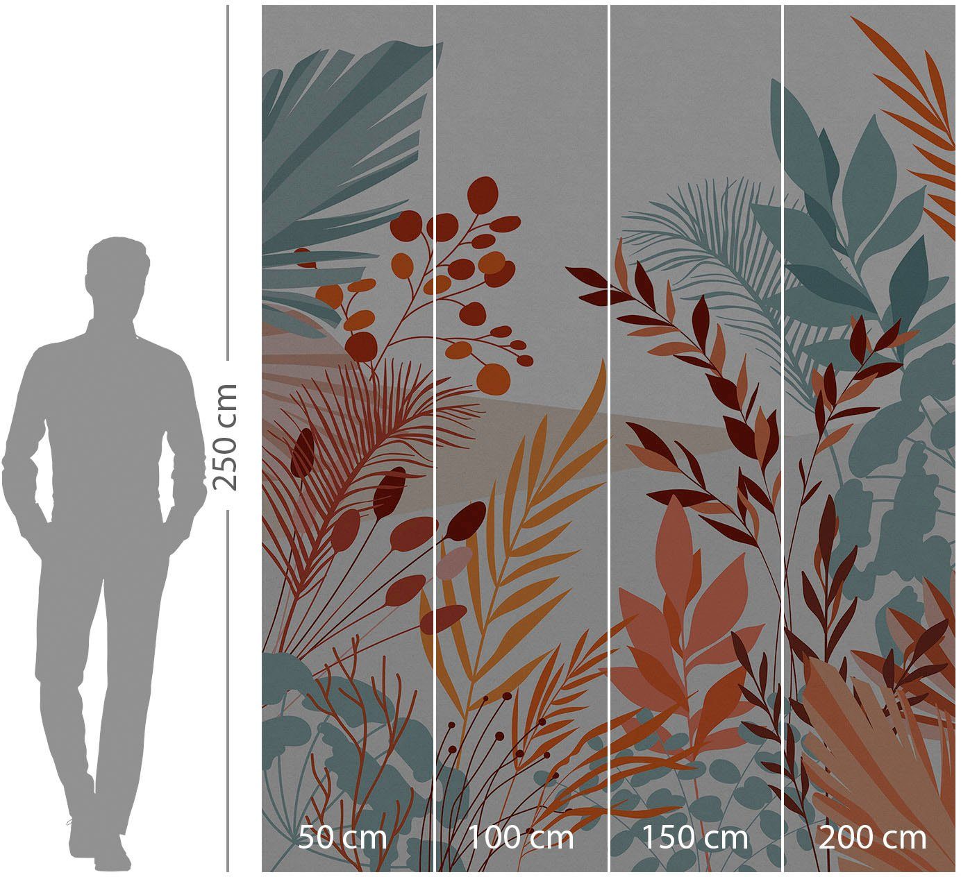 Komar Vliesbehang Digitale print vlies - Aspiring Colours - Afmeting 200 x 250 cm (1 stuk)