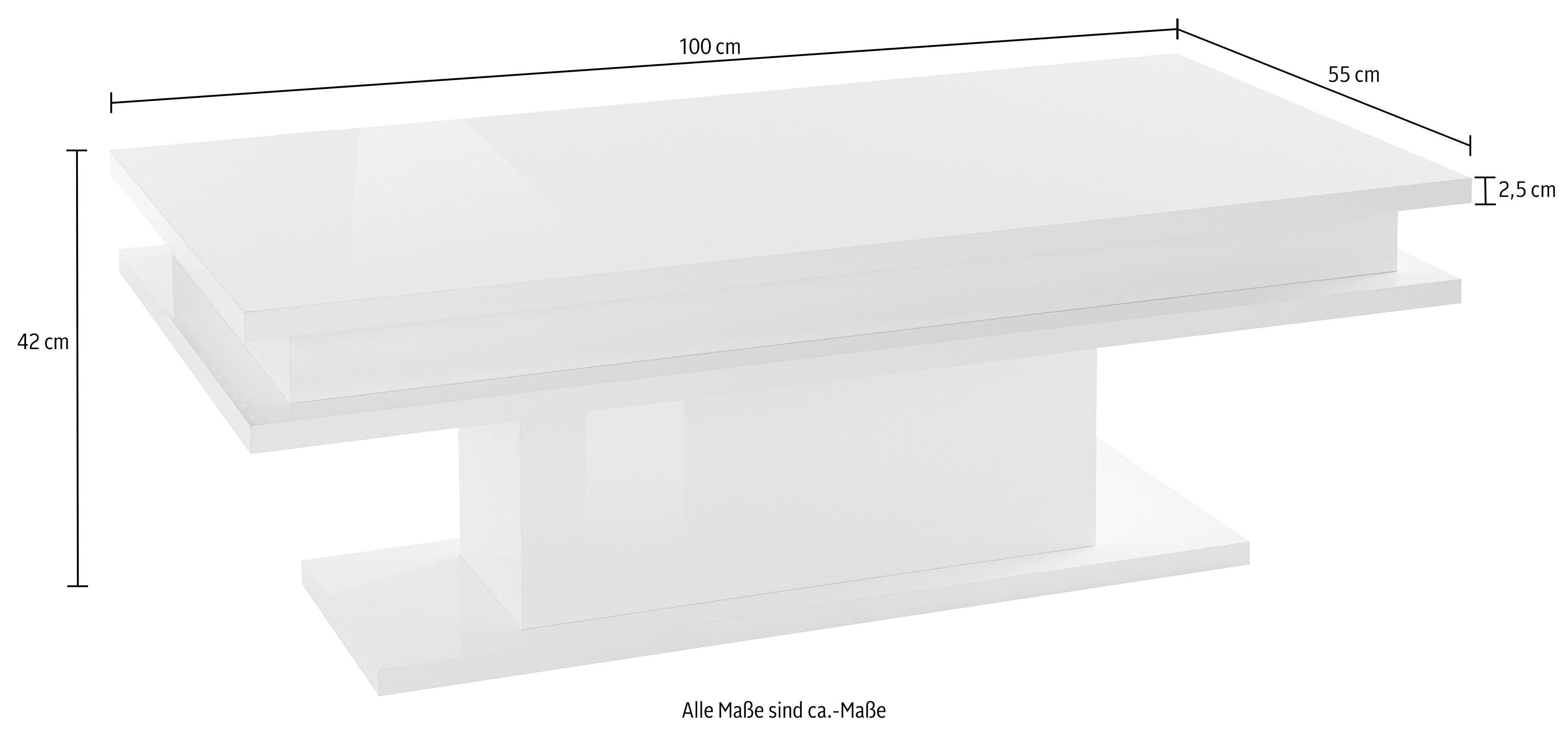INOSIGN Salontafel LITTLE BIG- Koffietafel, Sofatafel, Woonkamertafel, Breedte ca. 100 cm