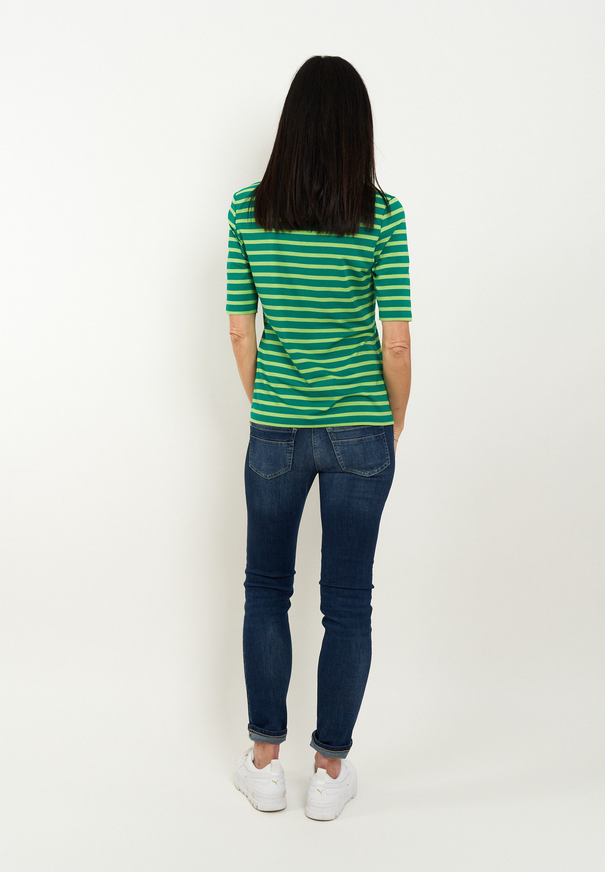 Seidel Moden T-shirt met streepjespatroon, made in germany